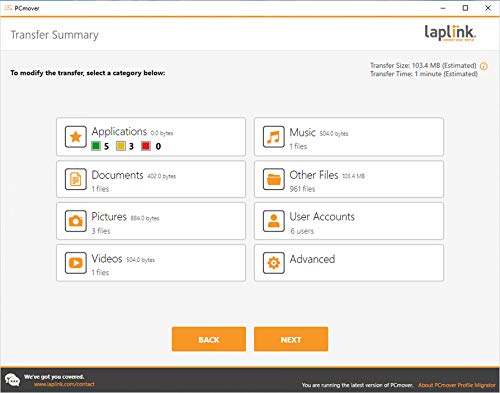 Laplink PCmover Profile Migrator Software - Instant Download | Transfer User Profiles on Same PC | 25 Uses | Perfect for Windows Upgrades & Data Migration