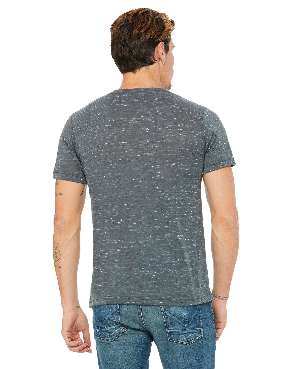 Bella + Canvas 3655C Unisex Textured Jersey V-Neck T-Shirt - Soft Comfortable Tee for Men & Women - Perfect for Casual Wear, Layering, and Everyday Outfits