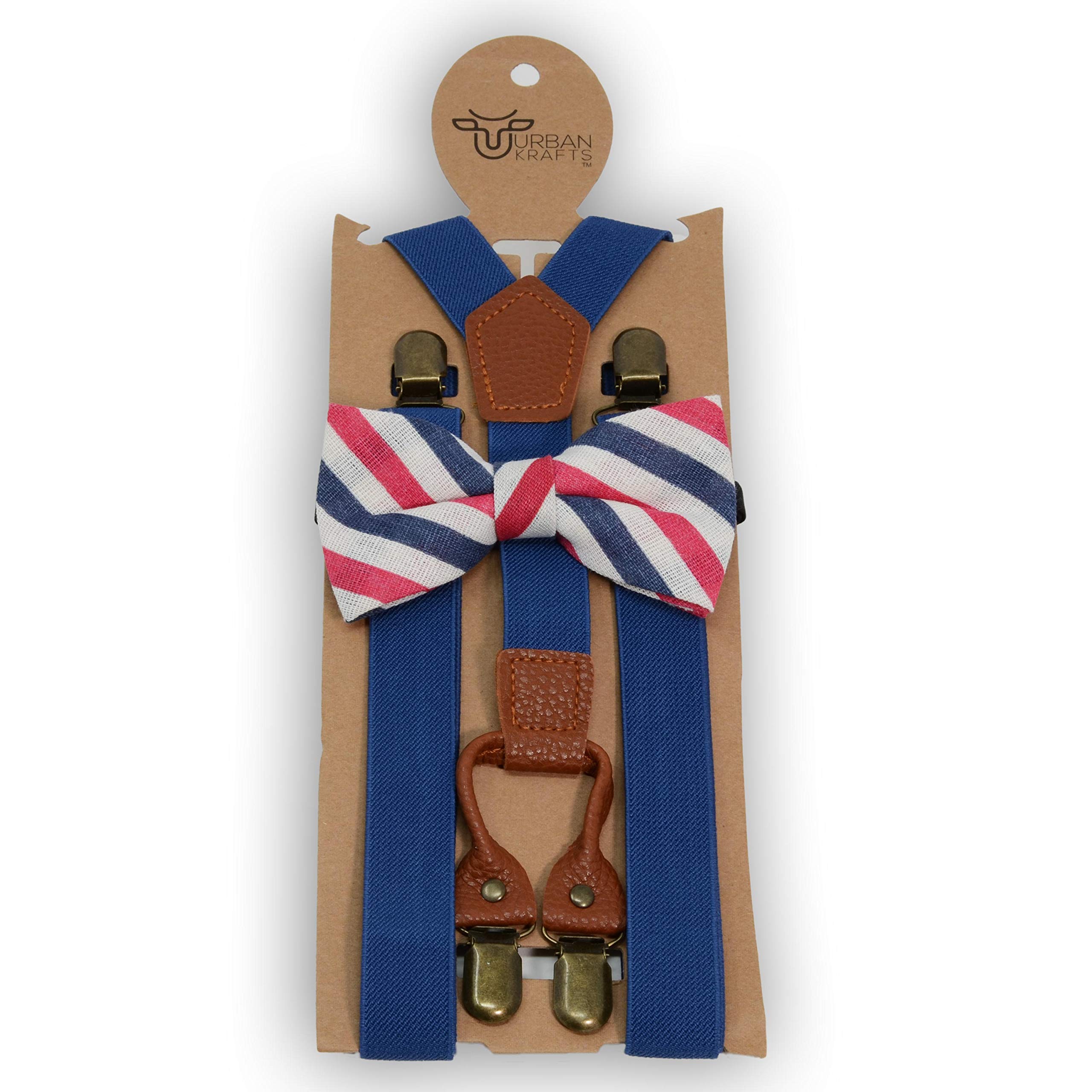 Adjustable Suspenders and Bow Tie Set for Boys - Formal Kids Outfit for Weddings, Parties & Special Occasions