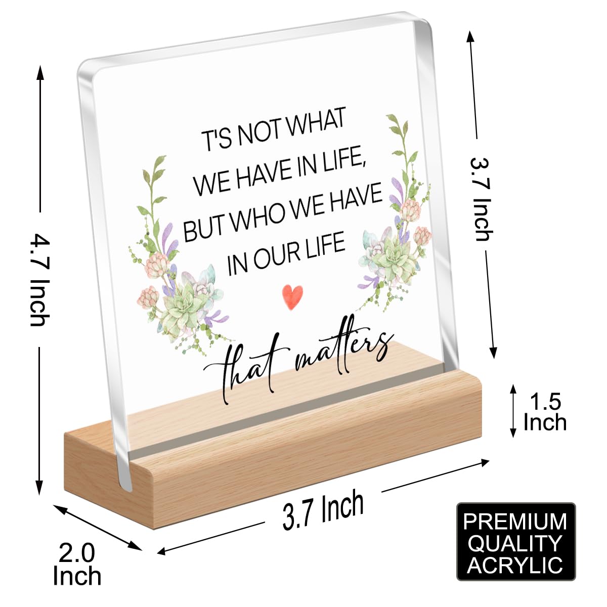 Inspirational Acrylic Desk Sign - Little Reminders Positive Message Plaque for Office & Home Decor | Motivational Gift for Women, Friends & Coworkers | Perfect for Workstations, Study Areas & Gift Giving