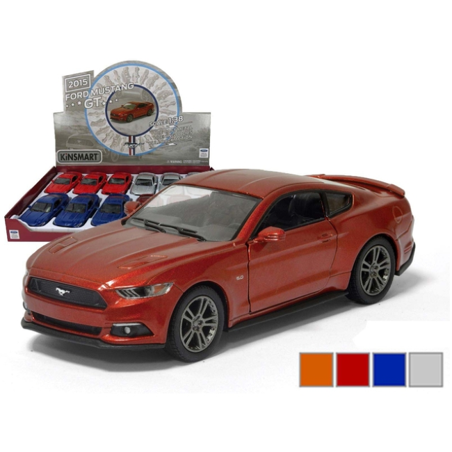 2015 Ford Mustang GT 1:24 Scale Die-Cast Model Car by Kinsmart - Collectible Toy for Kids & Adults, Perfect for Display, Gifts, and Car Enthusiasts
