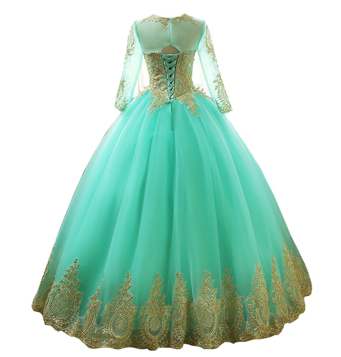 Elegant Women's Beaded Spaghetti Strap Ball Gown - Long Puffy Prom Dress for Sweet 16, Quinceañera & Formal Events | Glitter Evening Gown for Homecoming, Pageant & Special Occasions