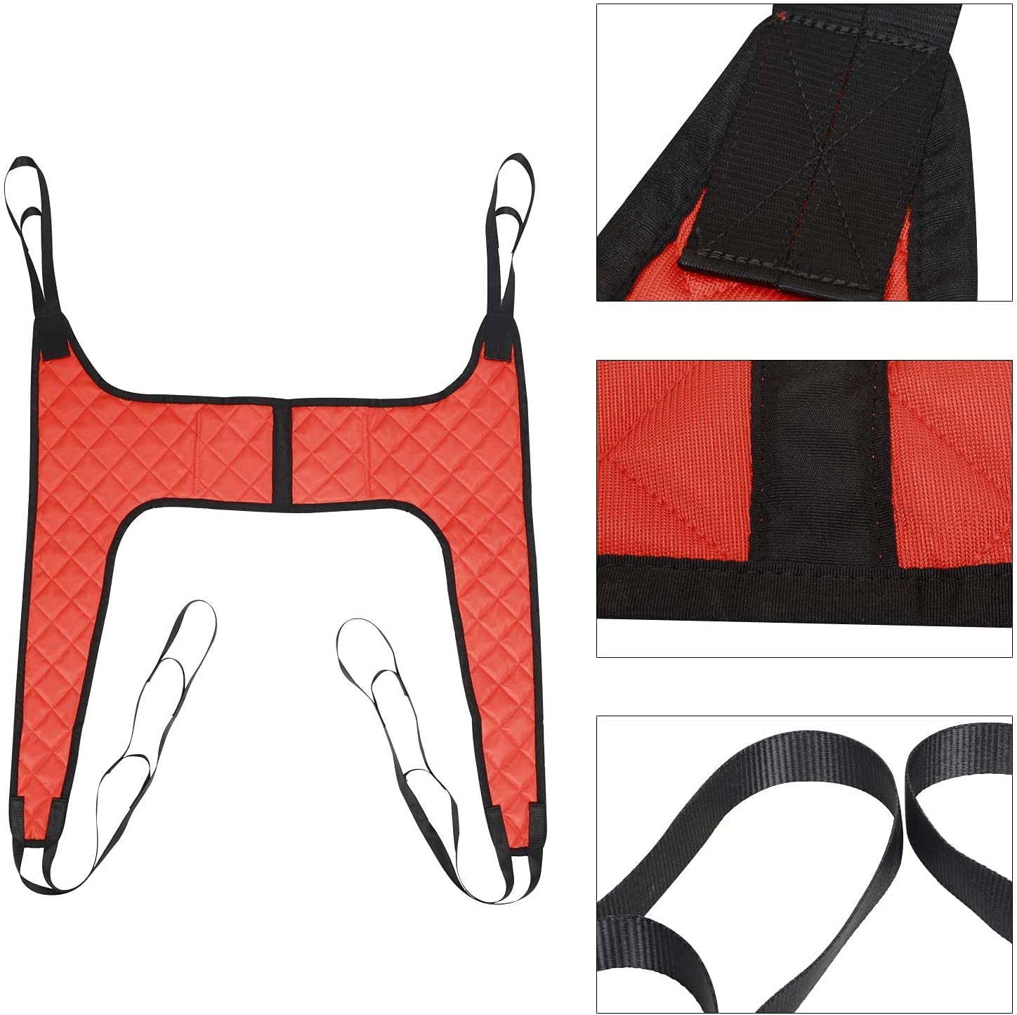 HNYG Medical Patient Lift Sling with Commode Cutout - 4 Point Support Shower Sling for Seniors & Disabled - Home & Healthcare Transfer Sling for Weight Loss Patients - Ideal for Bathroom Safety & Mobility Assistance