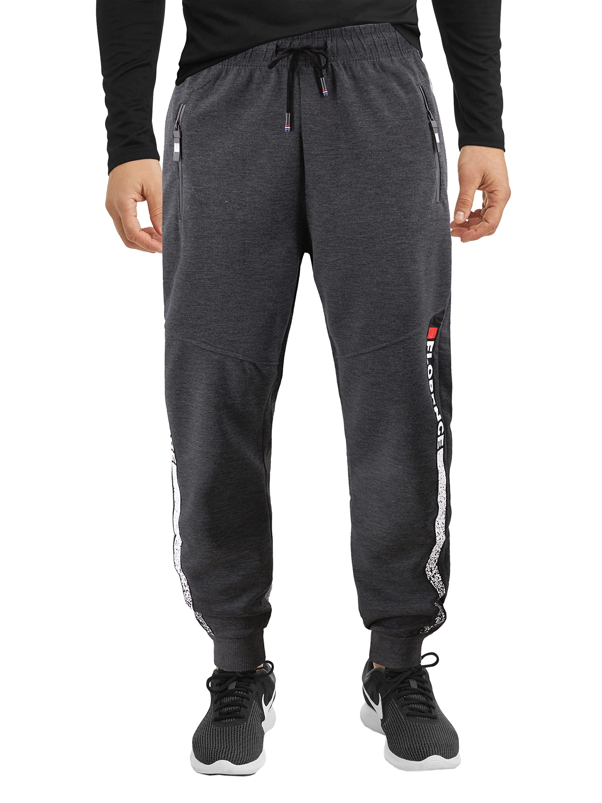 VKWear Men's Camo Athletic Jogger Sweatpants - Breathable Workout Pants with Drawstring Waist for Gym, Running & Casual Wear