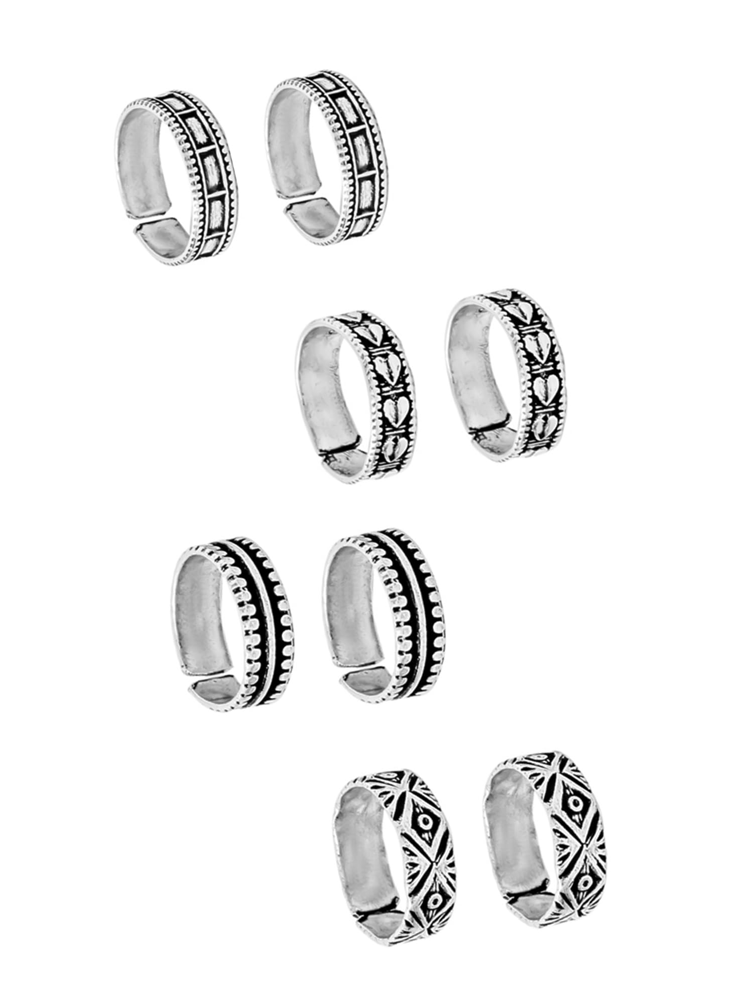 Oxidized Silver Toe Rings for Women | Traditional Indian Bichiya Jewelry Set | Elegant Yellow Chimes Toe Rings | Perfect Birthday & Anniversary Gift for Wife | Ideal for Festivals, Weddings & Beach Vacations