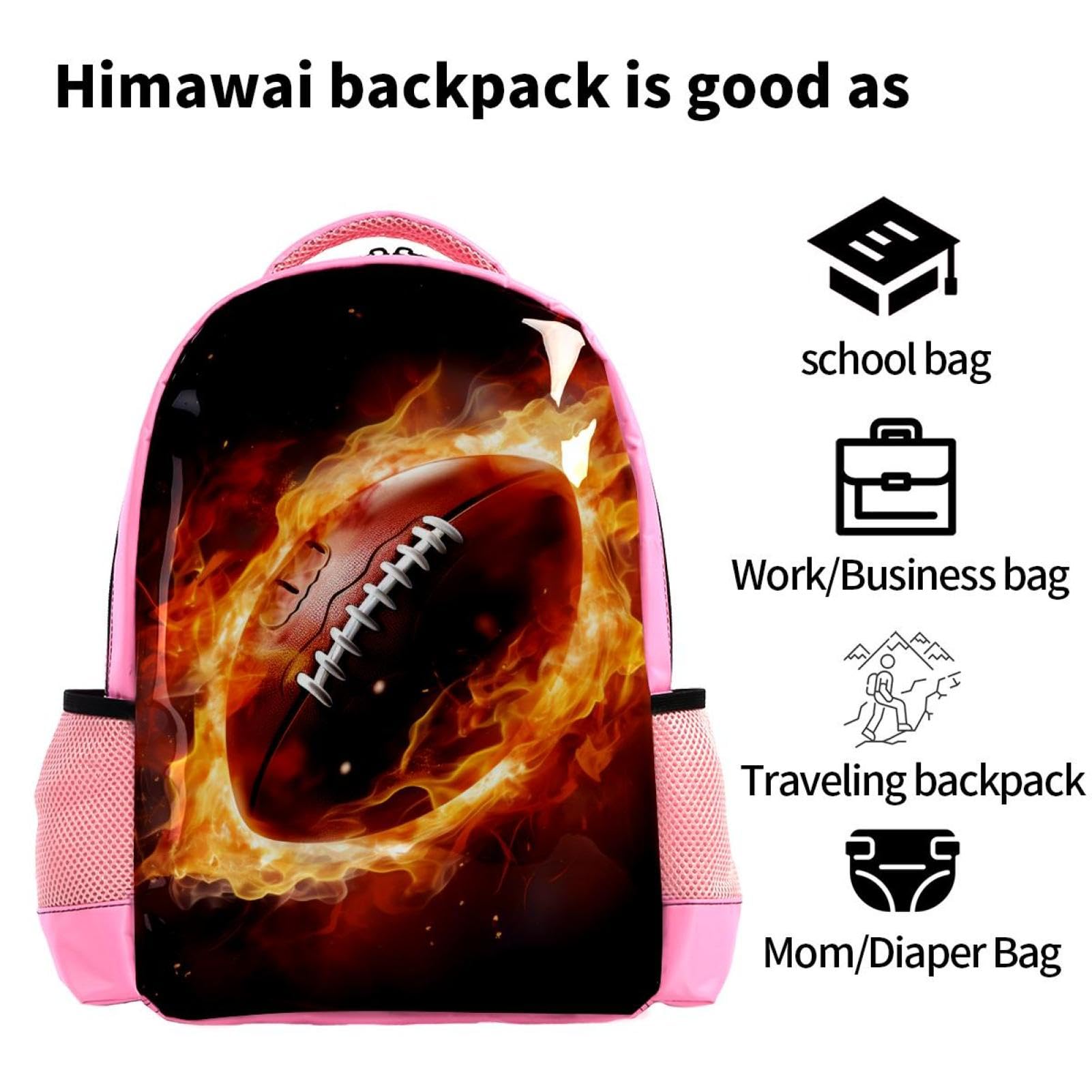 Best Travel & Work Backpack for Men & Women - Durable Laptop Backpack with USB Charging Port - Perfect for Commuting, Hiking, and American Football Games