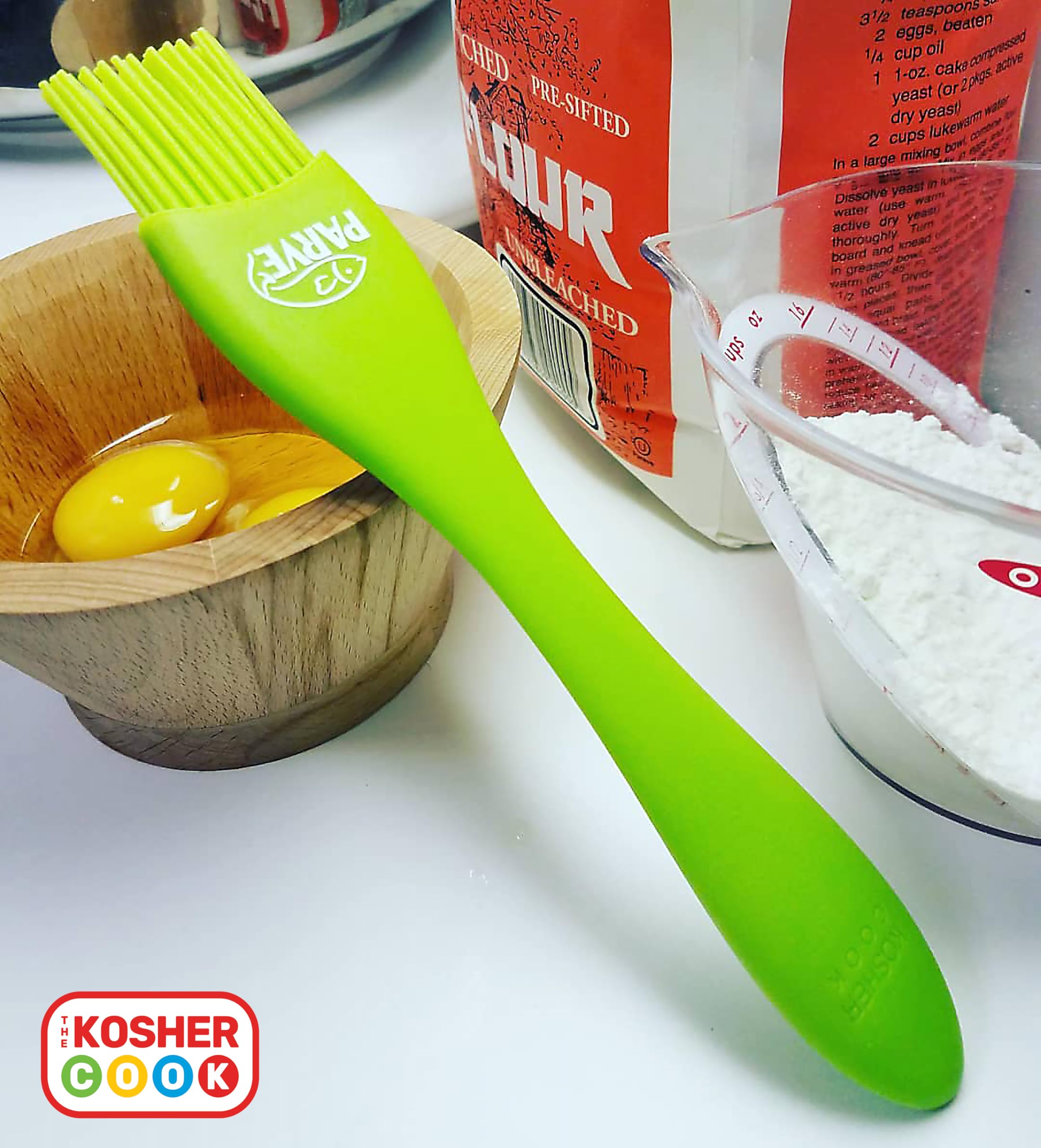 Non-Toxic Green Silicone Pastry Brush - Food Grade Basting & Glazing Tool for Meat, Dough, Desserts - Heat Resistant Kitchen Utensil - Perfect for Baking, Grilling, Cake Decorating & Cooking