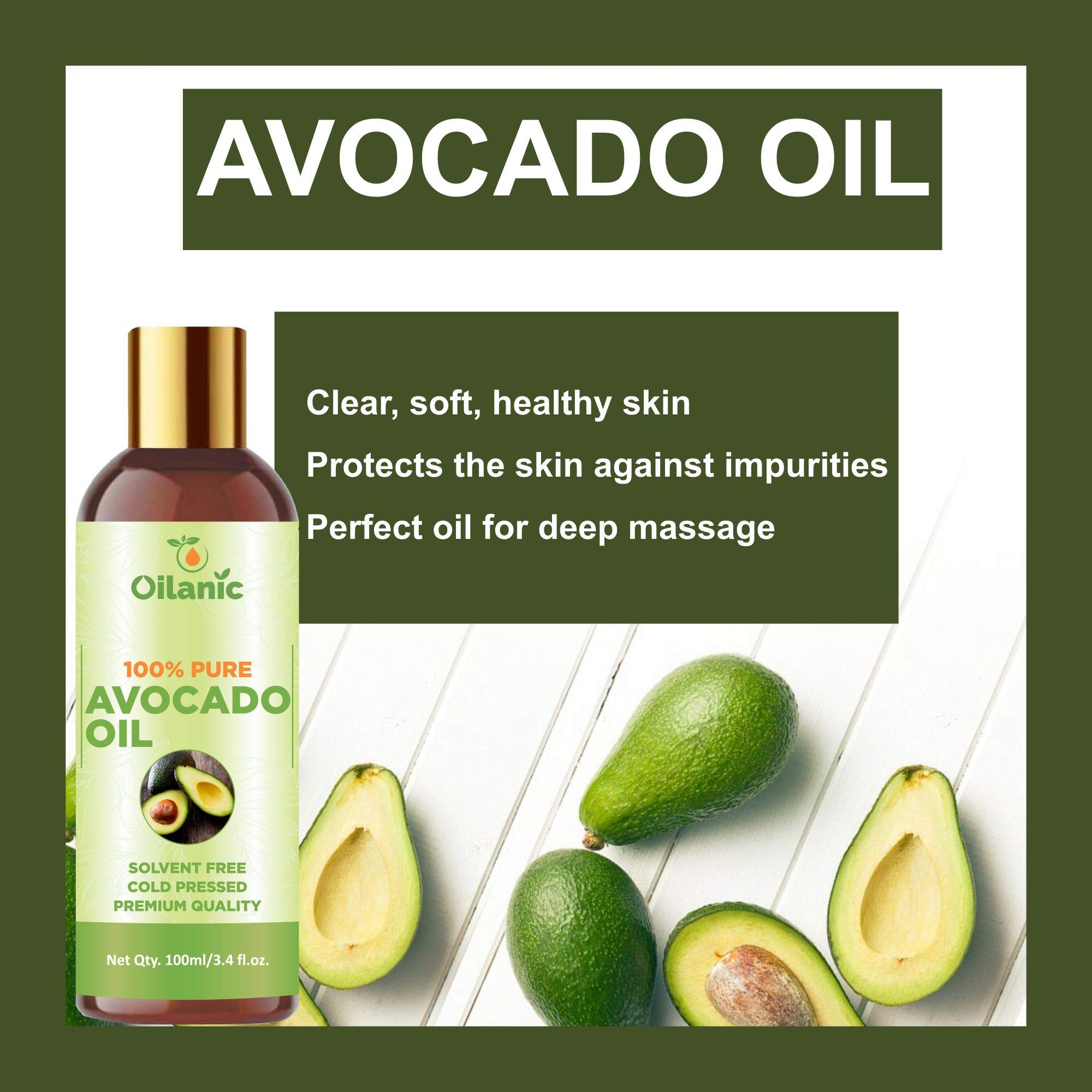 Oilanic 100% Pure Natural Avocado Oil & Sesame Oil Combo Pack - 2 Bottles (100ml Each, Total 200ml) - Perfect for Cooking, Salad Dressings & Skin Care