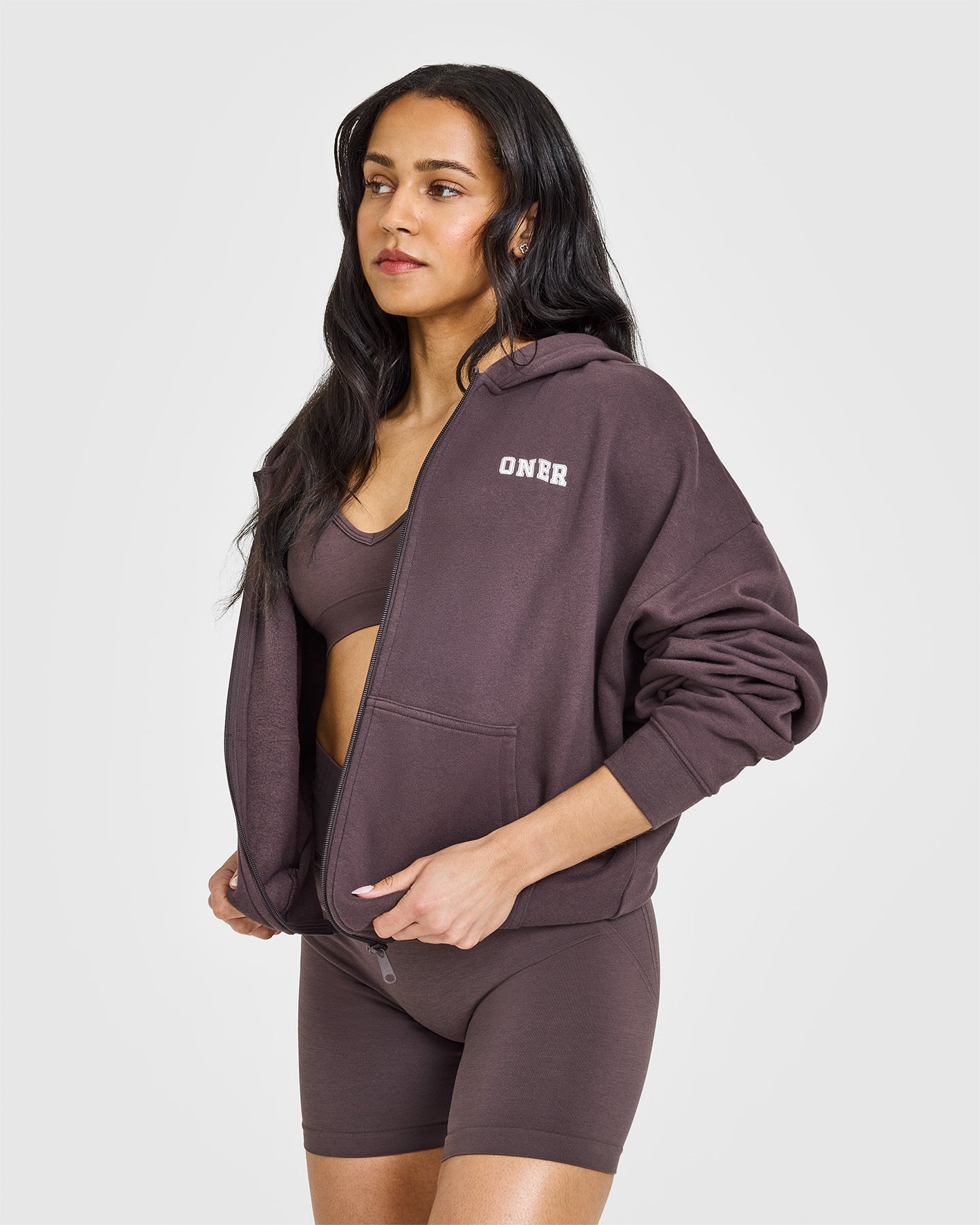 Mid Weight Zip Through Hoodie for Men & Women - Soft Cotton Blend, Umber Brown | Perfect for Casual Wear, Outdoor Activities & Gym Workouts