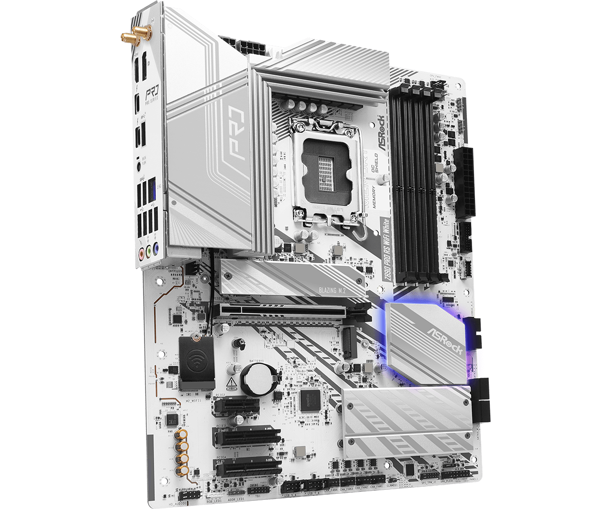 ASRock Z890 Pro RS WiFi ATX Motherboard - Intel LGA 1700 Socket, DDR5, PCIe 5.0, Dual M.2, 2.5G LAN, Wi-Fi 6 - Perfect for Gaming PC Builds & Content Creation Workstations