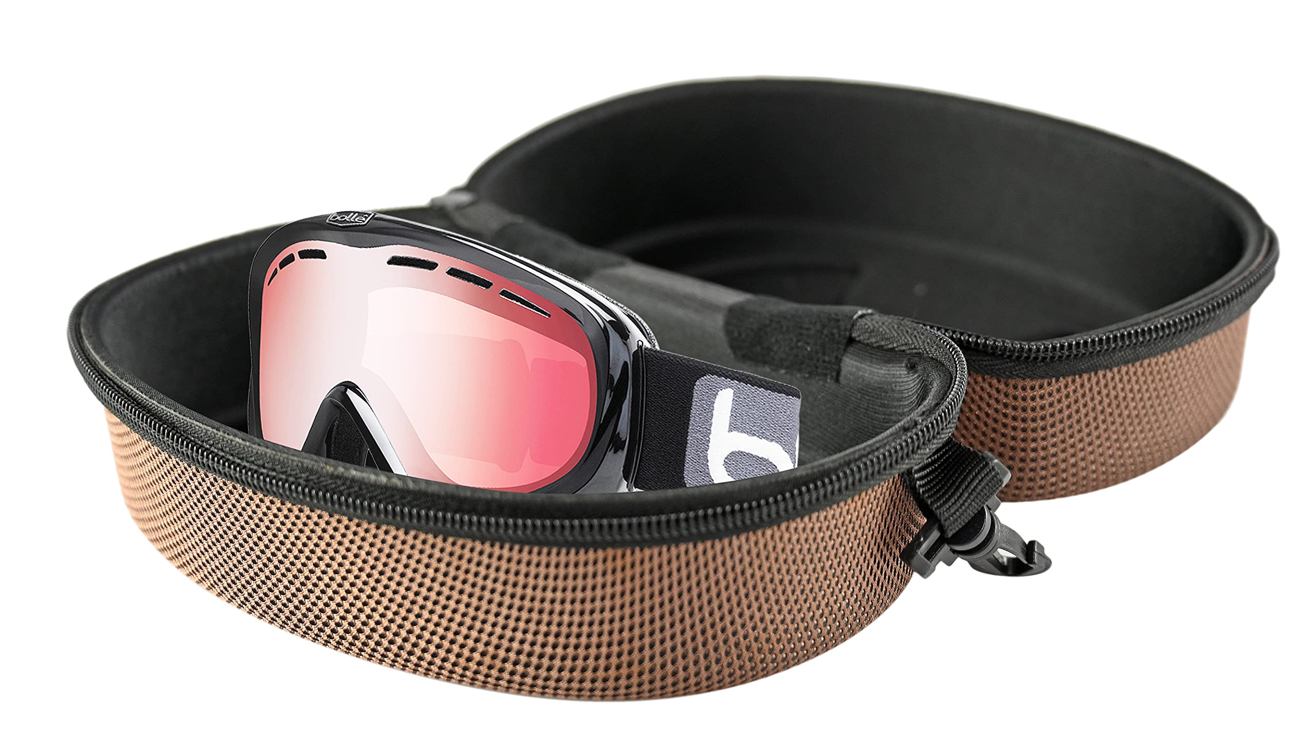 Home-X Sport Goggles Case - Hard Shell Protective Eyewear Storage with Zipper - 8