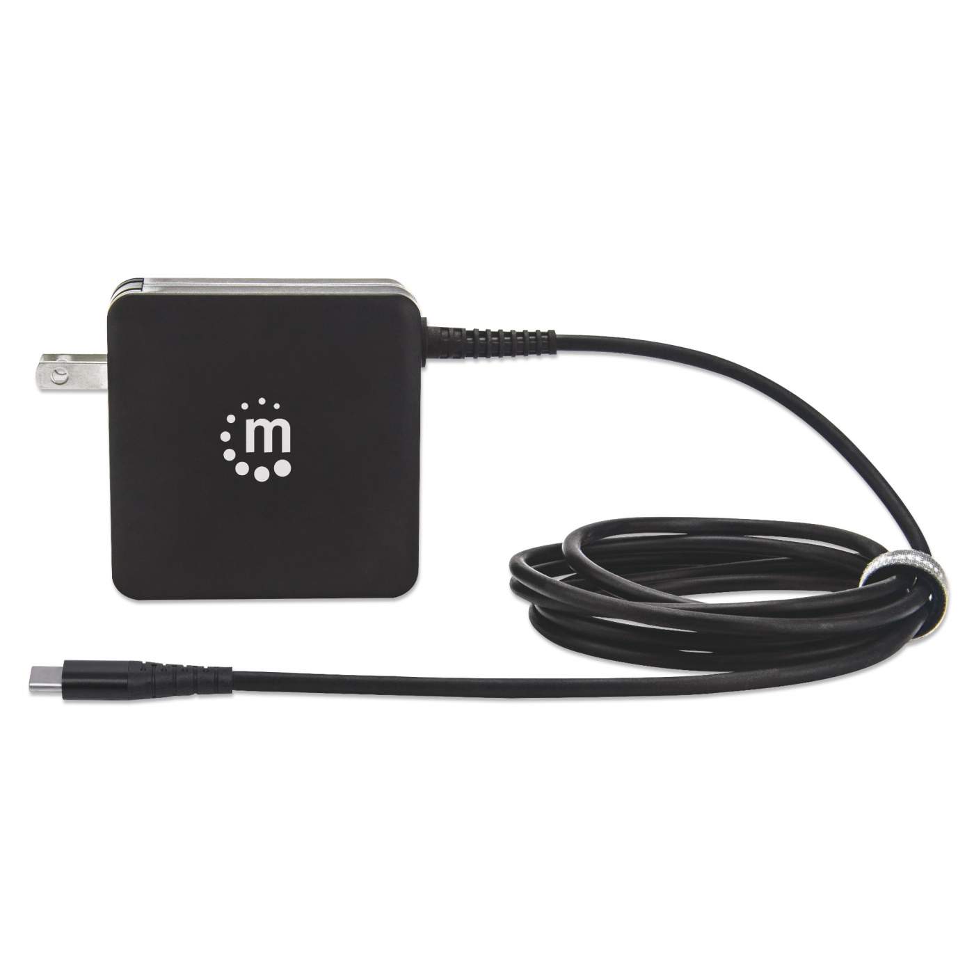 60W USB C Wall Charger with Built-in Cable - Fast PD Charging for iPhone, MacBook, Samsung & More | Home, Office & Travel Use