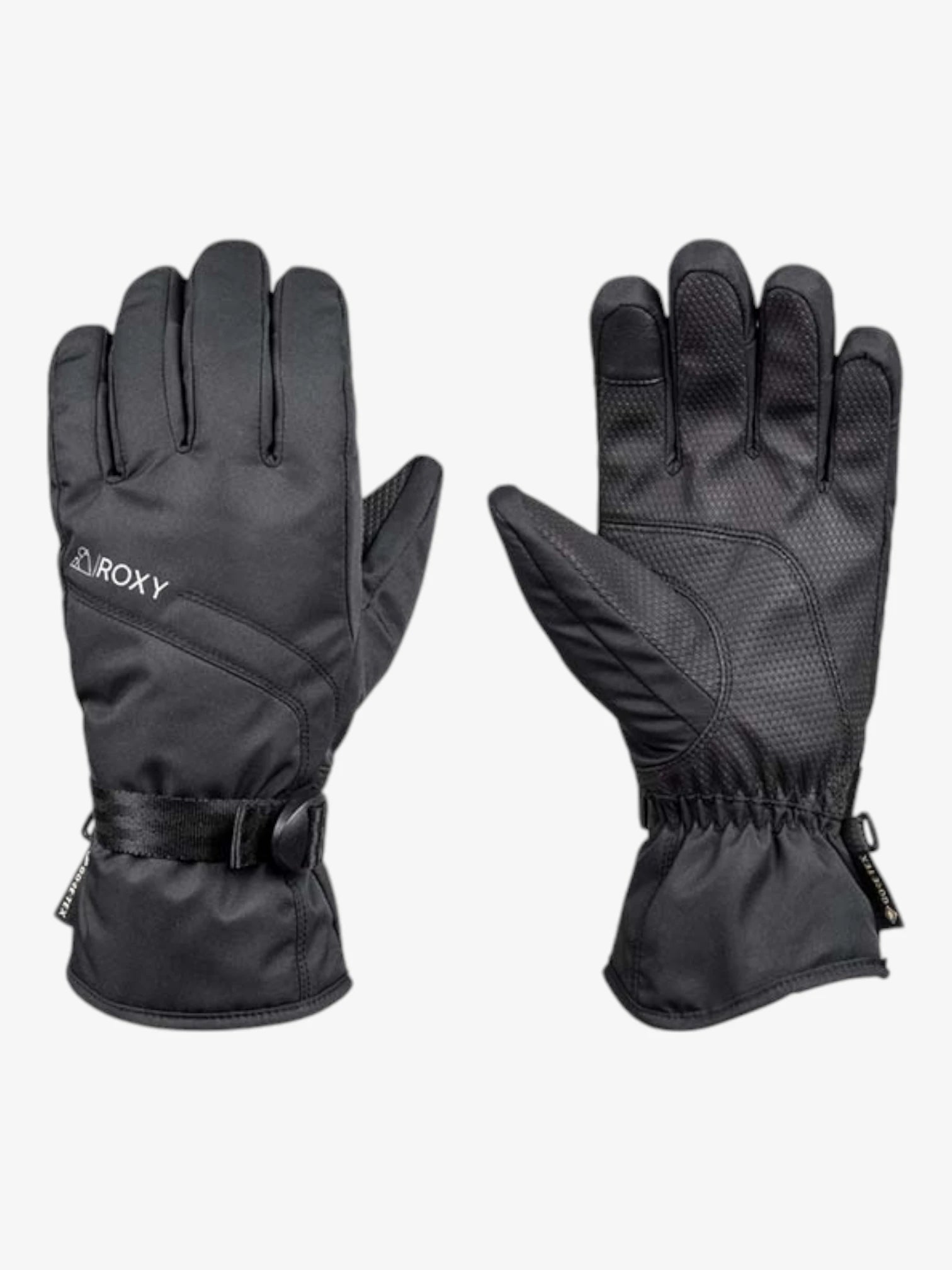 Roxy Gore-Tex Fizz Black Snow Gloves - Waterproof & Insulated Winter Gloves for Skiing, Snowboarding & Cold Weather Activities