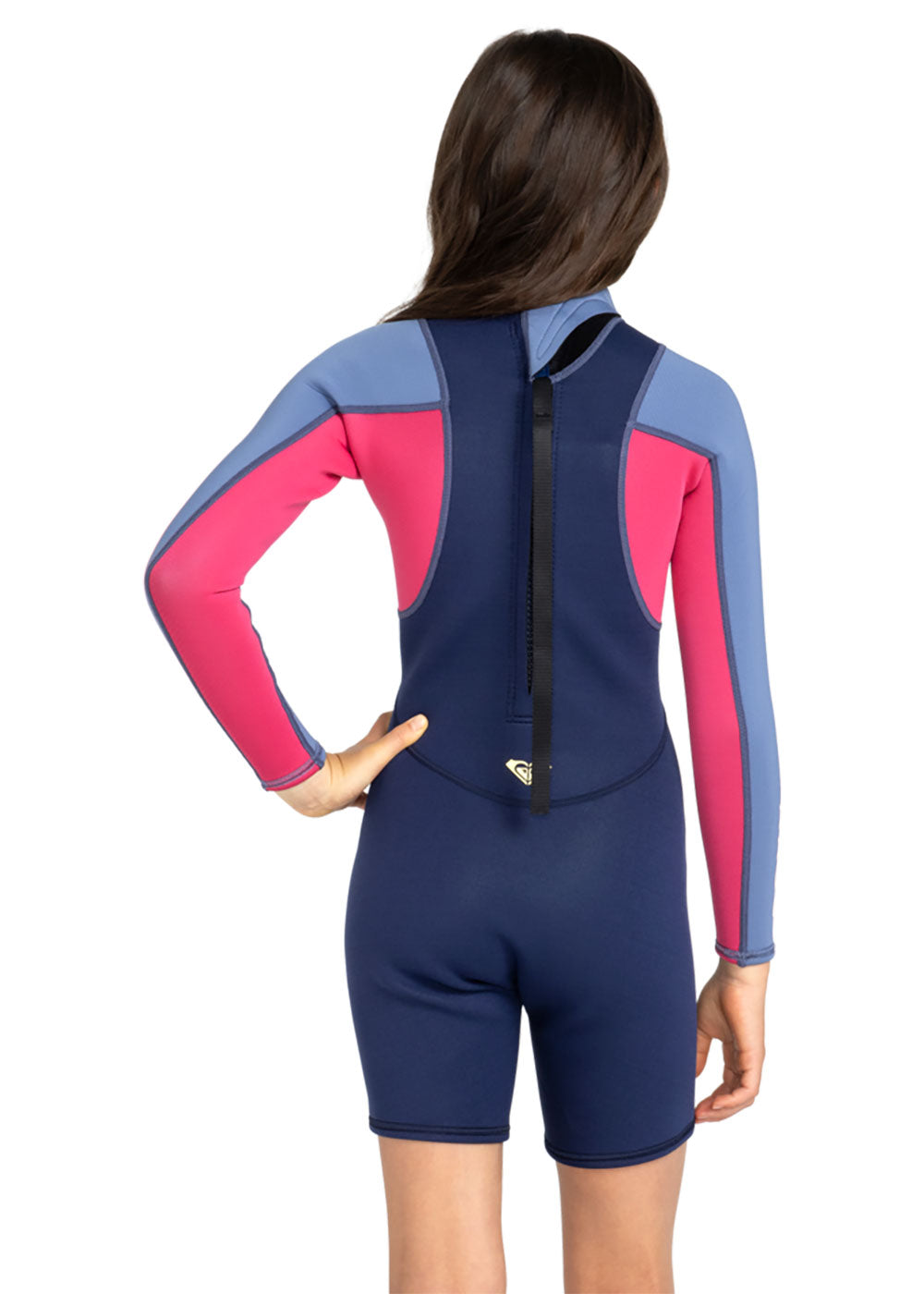 Roxy Girls Prologue 2mm BZ FL LS Spring Suit Wetsuit for Kids - Youth Surfing, Swimming & Water Sports - Perfect for Beach, Pool & Outdoor Activities