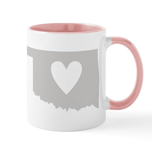 White/Pink Inside - Heart Oklahoma Mug