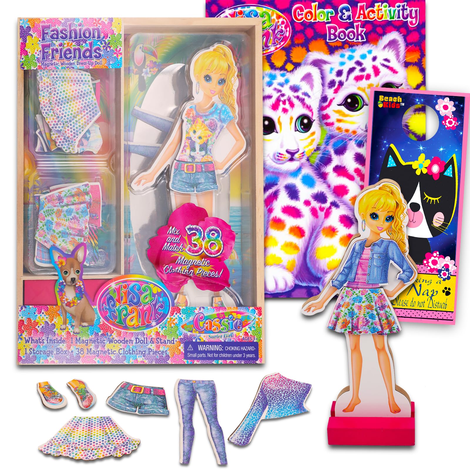 Lisa Frank Toys Activity Set for Kids & Adults - Party Pack with Dolls & Games