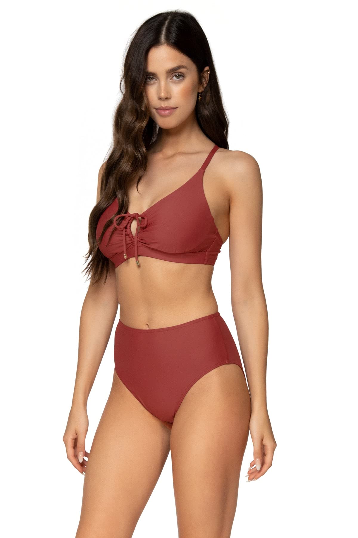 **Women's High-Waist Seamless Bikini Bottom - Comfortable & Flattering Swimwear for Beach, Pool & Vacation**