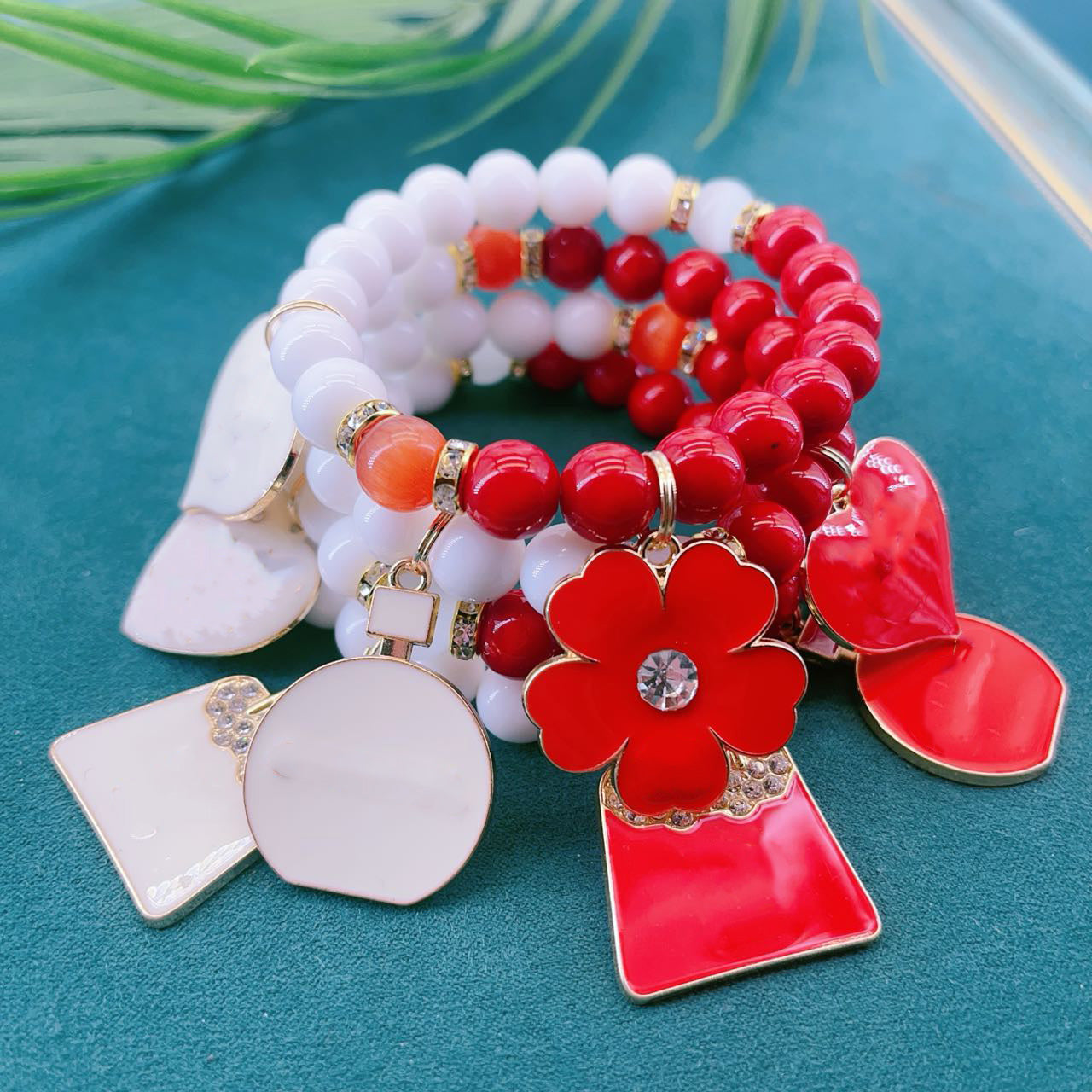 4PCS Fashion Adjustable Charm Bracelets for Women - Trendy Boho Beaded Jewelry Gift Set, Perfect for Parties, Dating & Daily Wear
