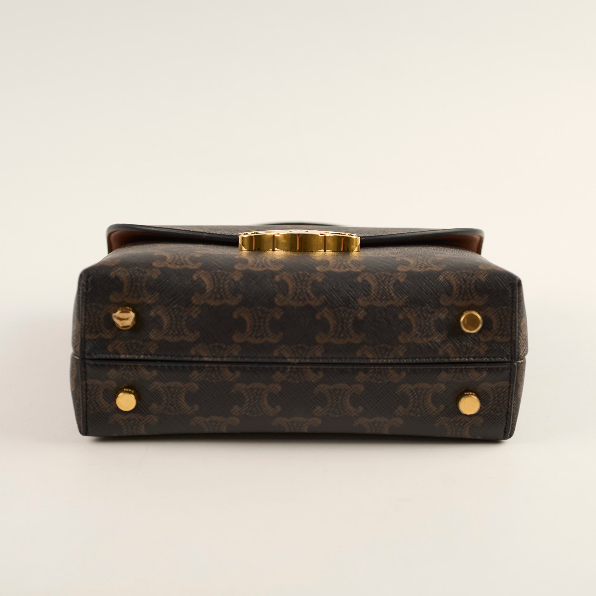 Celine Teen Triomphe Canvas Nino Bag in Tan - Stylish Crossbody Purse for Women, Perfect for Everyday Use, Work & Travel
