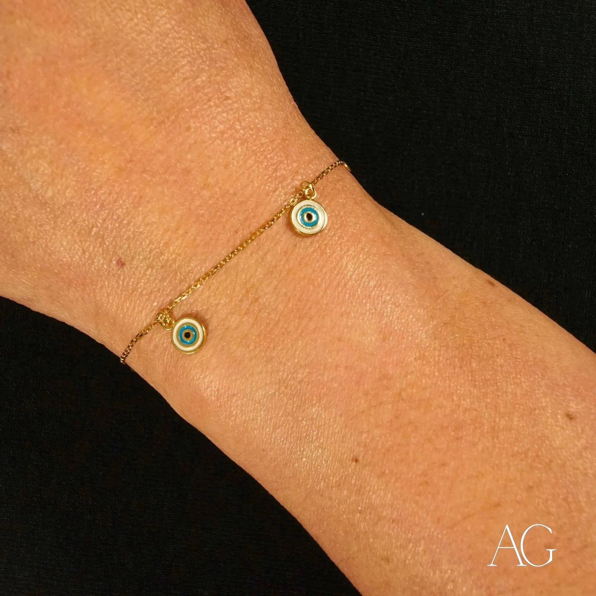 18K Gold Evil Eye Bracelet for Kids - Protection Charm Jewelry for Boys & Girls - Perfect for School, Travel & Gifting