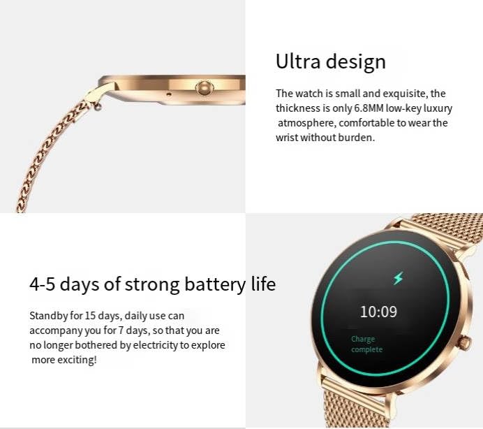 Violeva Arista Smart Watch - Fitness Tracker with Heart Rate Monitor, Sleep Tracking, Waterproof Activity Watch for Men & Women - Perfect for Running, Swimming & Daily Use (Silver)
