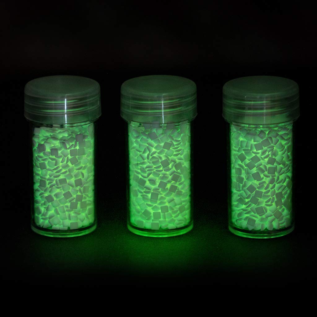 5,000pcs Glow in The Dark Diamond Painting Beads - Square Resin Replacement Drills for DIY Diamond Art Kits (White) - Perfect for Home Decor, Gifts & Craft Projects