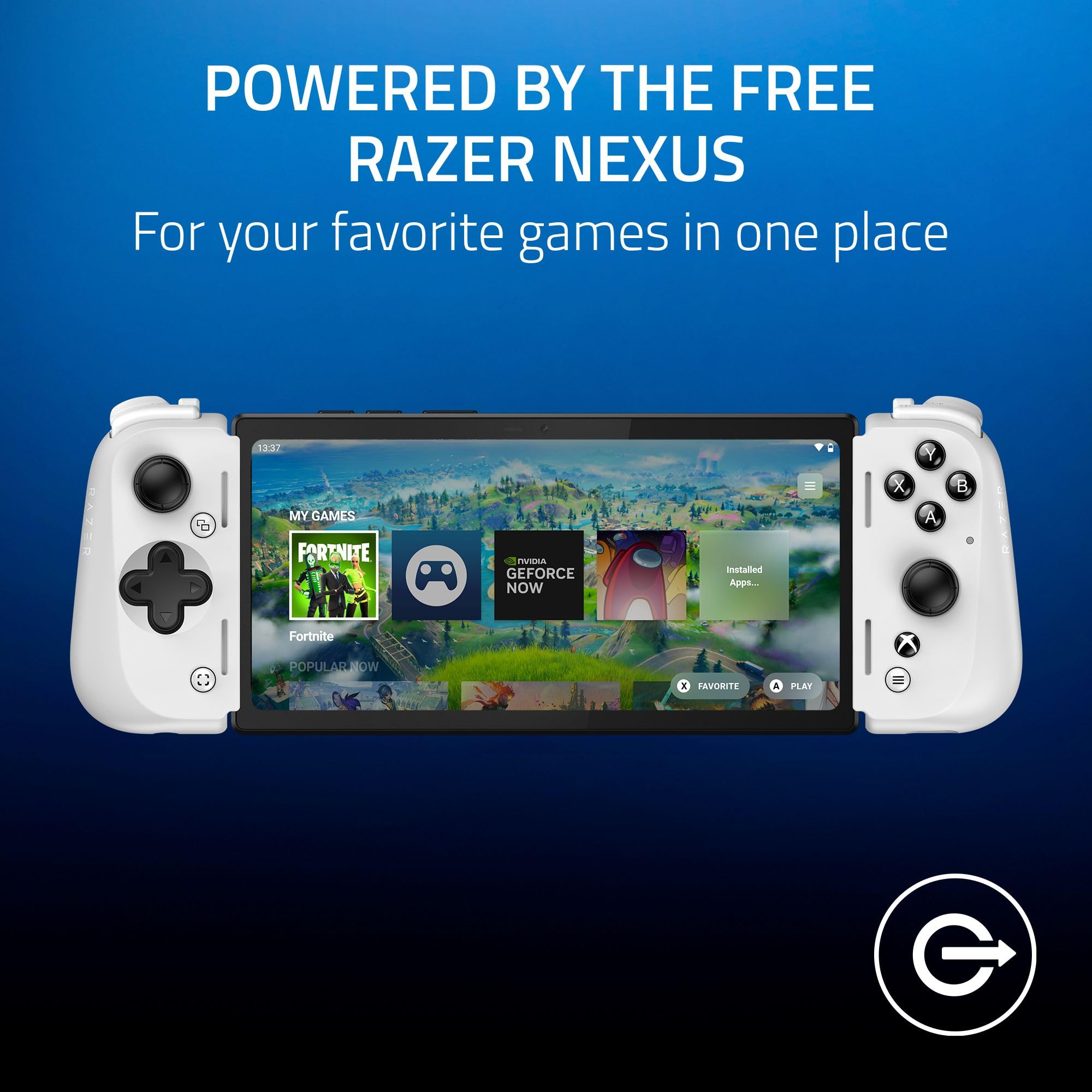 Razer Kishi V2 Pro Mobile Game Controller for Android - Xbox Edition with HyperSense Haptics | Universal Fit | Stream PC & Xbox Games | Play Touchscreen Games | Includes 1 Month Xbox Game Pass | White - Perfect for Mobile Gaming On-The-Go, Cloud Gaming & Console-Like Experience Anywhere