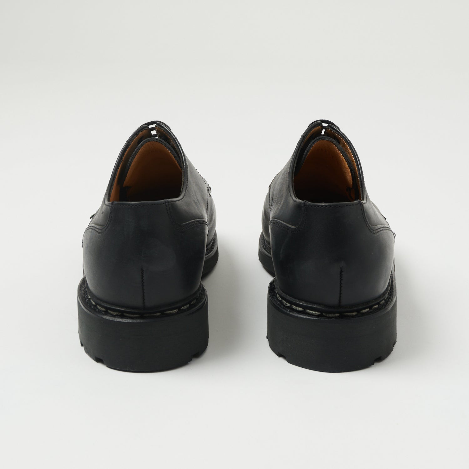 Paraboot Chambord Tex Leather Derby Shoes for Men - Black Lisse Noir - Classic French Style for Business, Casual & Outdoor Wear