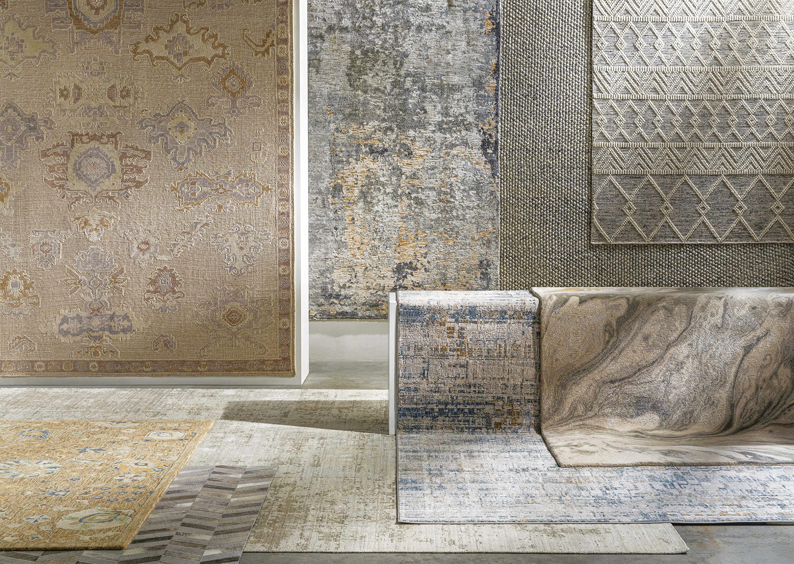 Hauteloom Limekiln Wool Area Rug - Soft & Durable Gray Ivory 6' x 9' - Perfect for Living Room, Bedroom, Office Decor