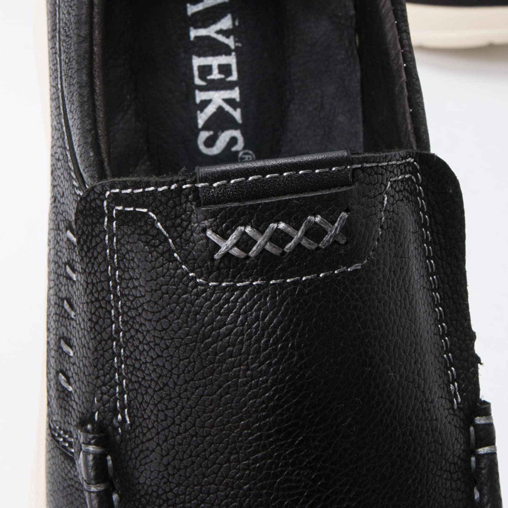 Hoxekle Men's Leather Slip-On Loafers - Ultra Lightweight Comfortable Casual Shoes for Walking & Office Wear - Perfect for Business, Travel & Everyday Use