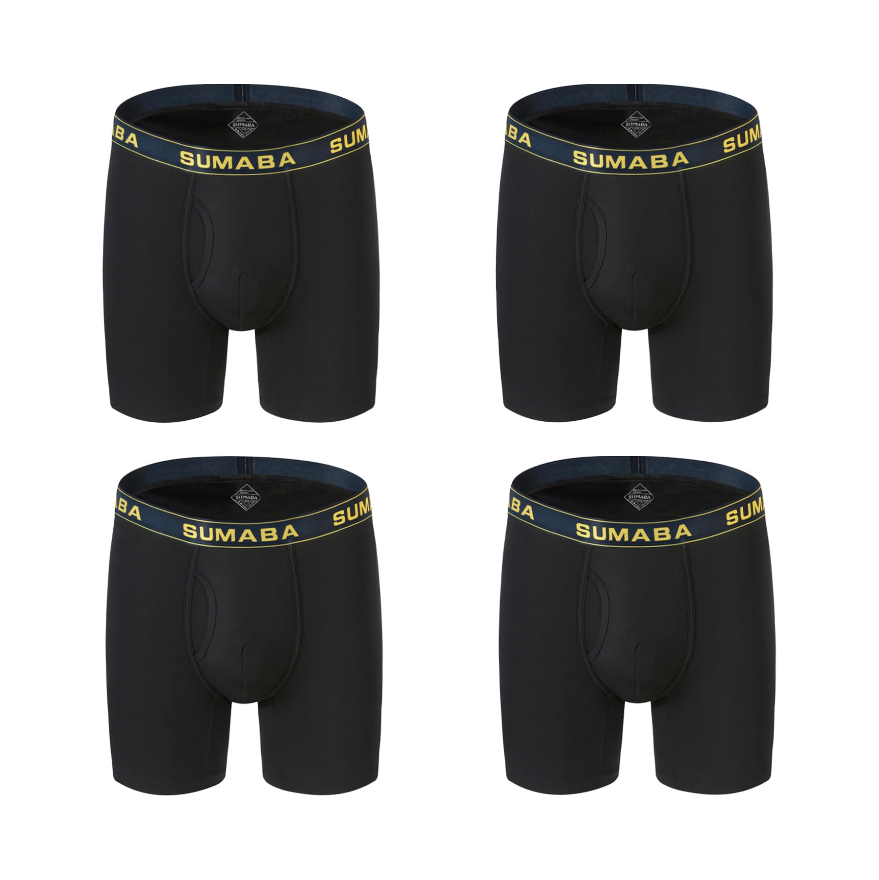 Breathable Long Leg Men's Boxer Briefs with Pouch & No Ride Up - Comfortable Underwear for Active Lifestyle, Workout & Daily Wear