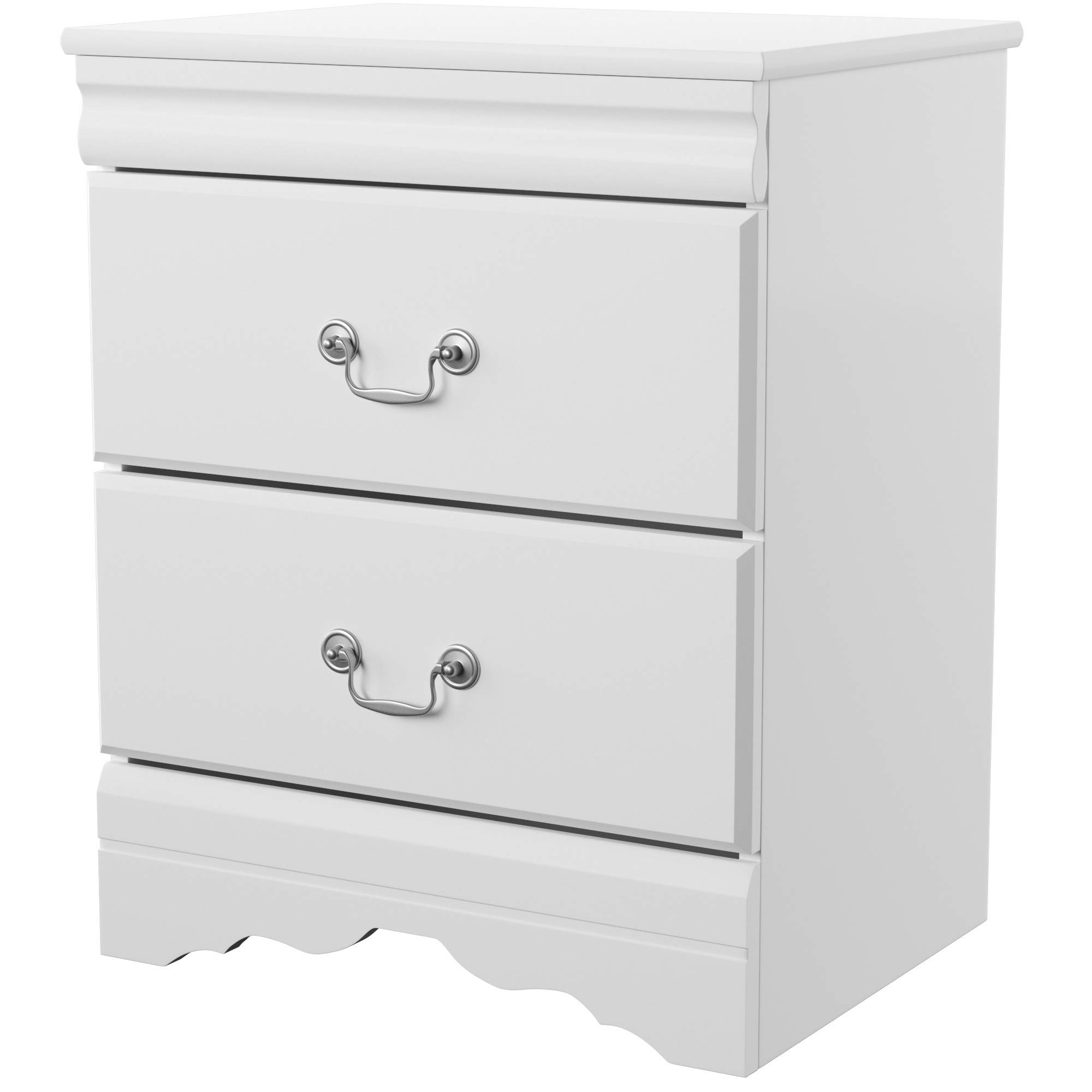 Signature Design by Ashley Anarasia Traditional White 2-Drawer Kids Nightstand - Perfect for Bedrooms, Nurseries & Kids' Rooms