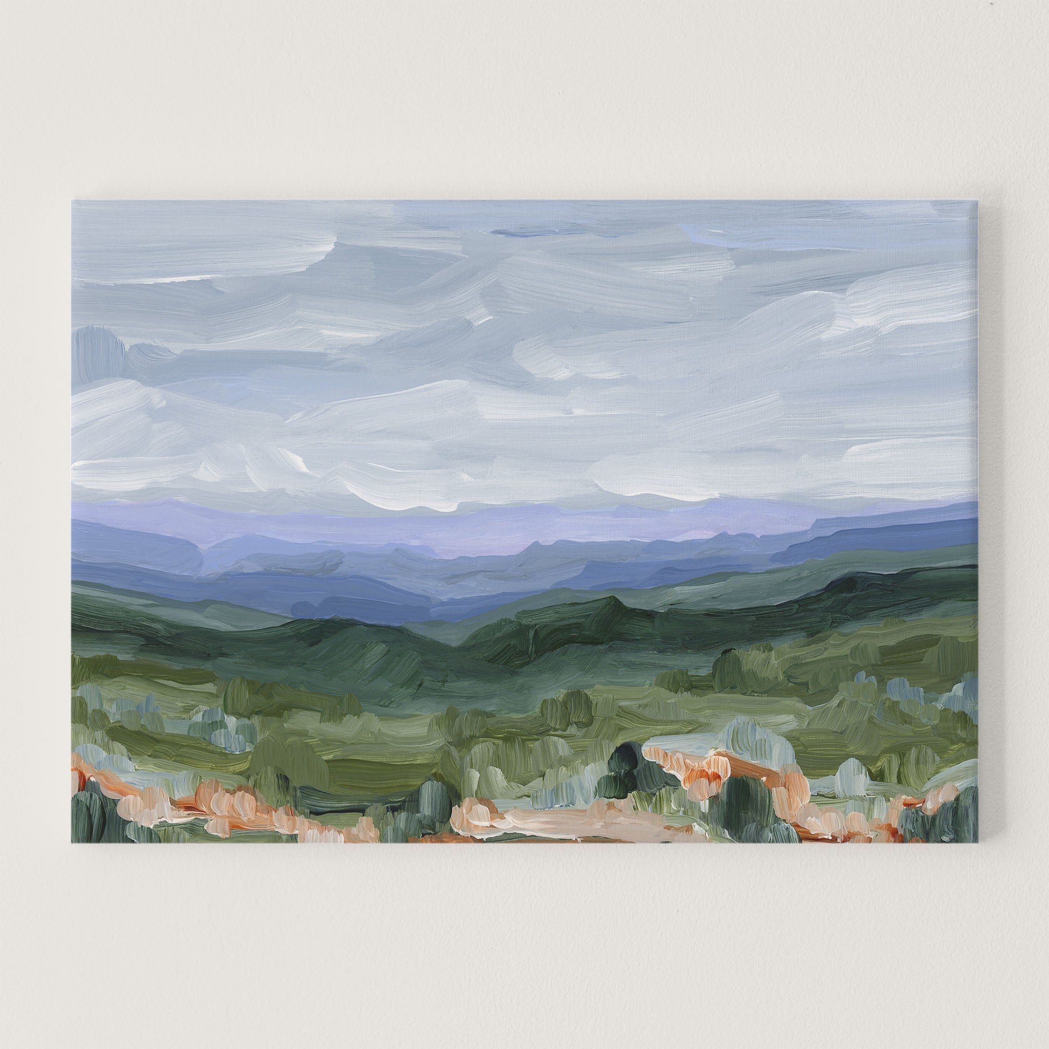 Blue Ridge Mountains Wall Art - Stunning Landscape Canvas Print for Home & Office Decor | Perfect for Living Room, Bedroom, or Office Wall