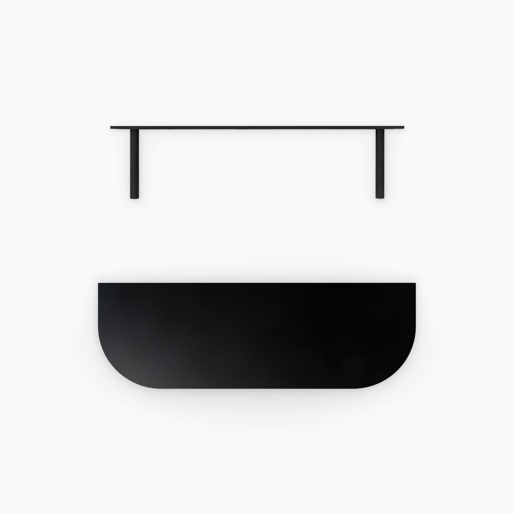 Aksel RADius Black Floating Shelf - Modern Wall Mounted Storage for Living Room, Bathroom & Kitchen | Stylish Display Shelf for Home Decor, Books & Plants