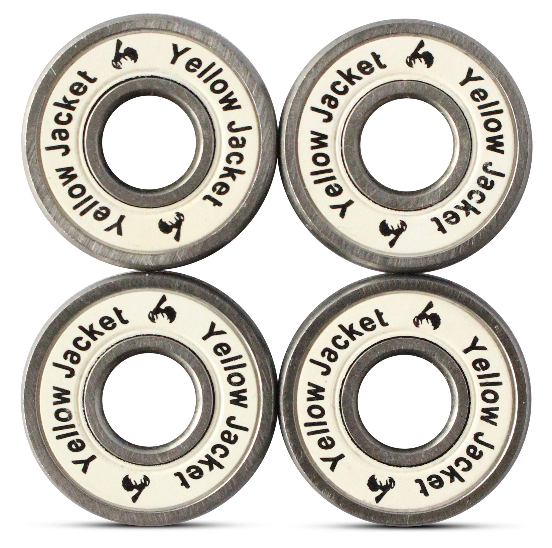 Premium Yellow Jacket 608 ABEC 11 Scooter Bearings - High Speed White Lightning Lubricant - Pack of 4 for Kick Scooters, Skateboards & Longboards - Perfect for Commuting, Tricks & Extreme Riding