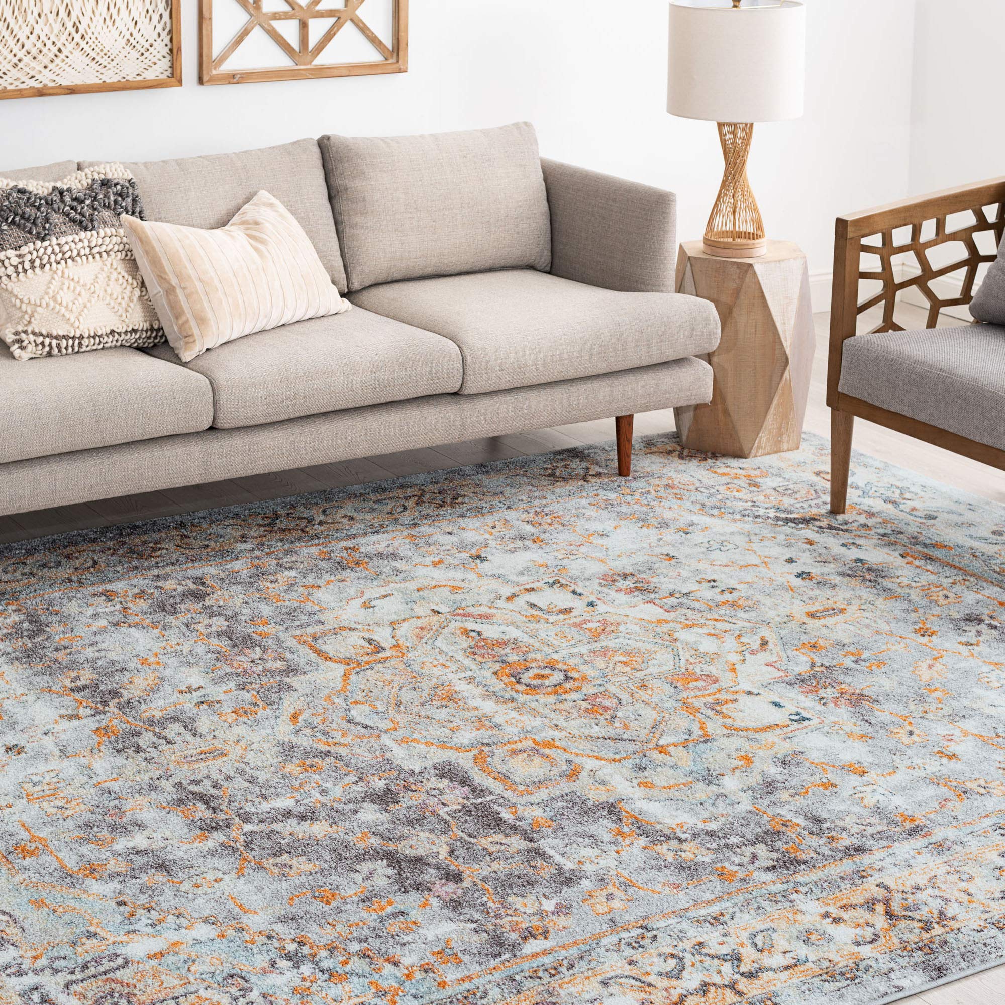 11x15 Traditional Large Area Rug - Blue 10'6