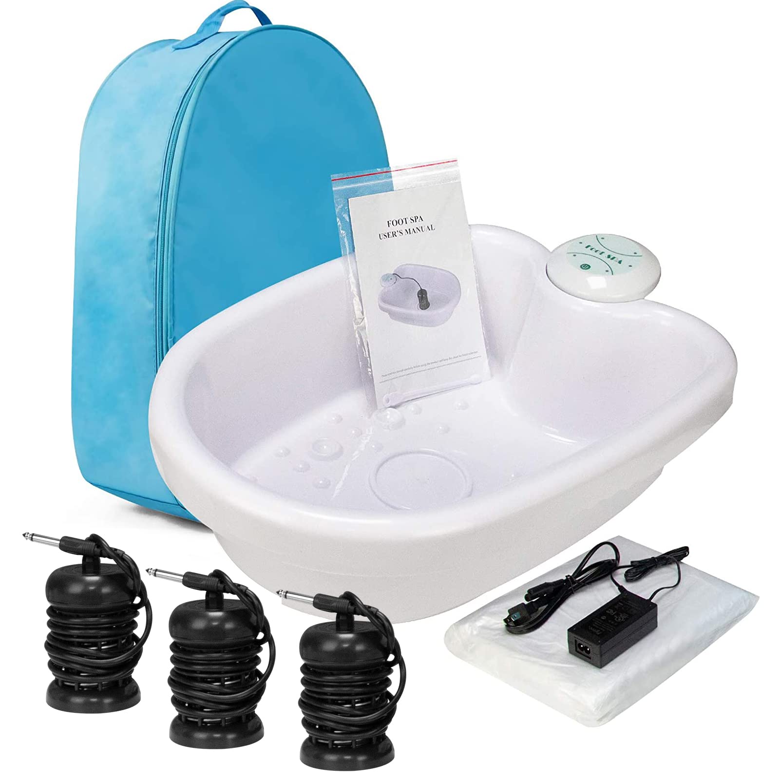 Ionic Foot Bath Detox Machine - Home & Salon Spa Ion Detoxifier with 100 Liners & Zipper Carrying Bag | Detox, Relaxation & Foot Care | Perfect for Home Spa, Wellness Centers & Beauty Salons