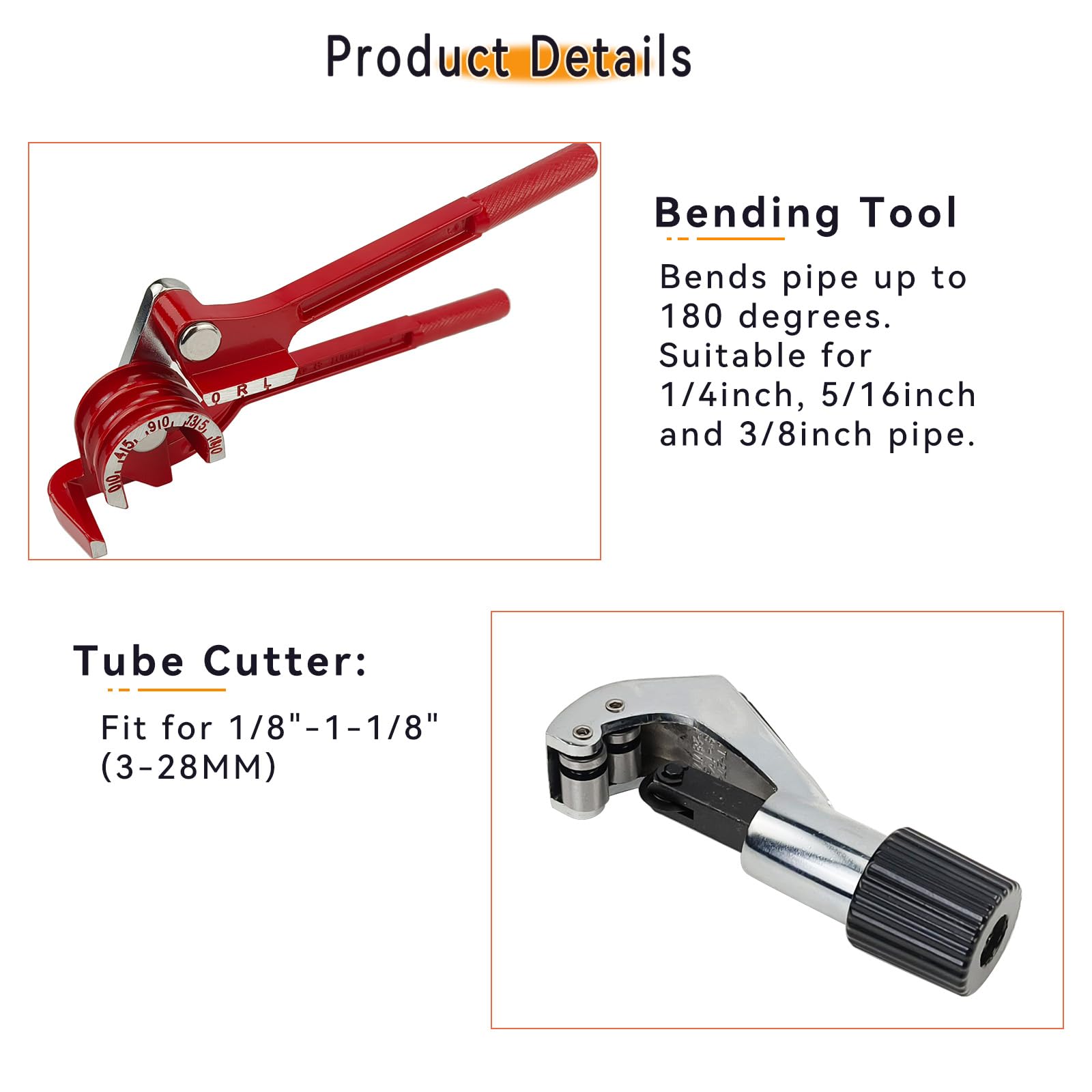 AeKeatDa Professional Flaring Tool Kit - Tubing Bender, Flare Tool with Cutter & Bending Tool Set for HVAC, Automotive & Plumbing (Includes Tubing Cutter & Swage Tool) - Perfect for AC Repair, Brake Lines & Refrigeration Systems
