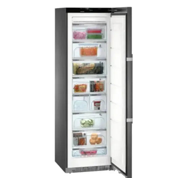 Liebherr 262L Black Steel Freestanding No Frost Freezer - Dark Stainless Steel | Energy Efficient Large Capacity Deep Freezer for Home, Restaurant & Commercial Use