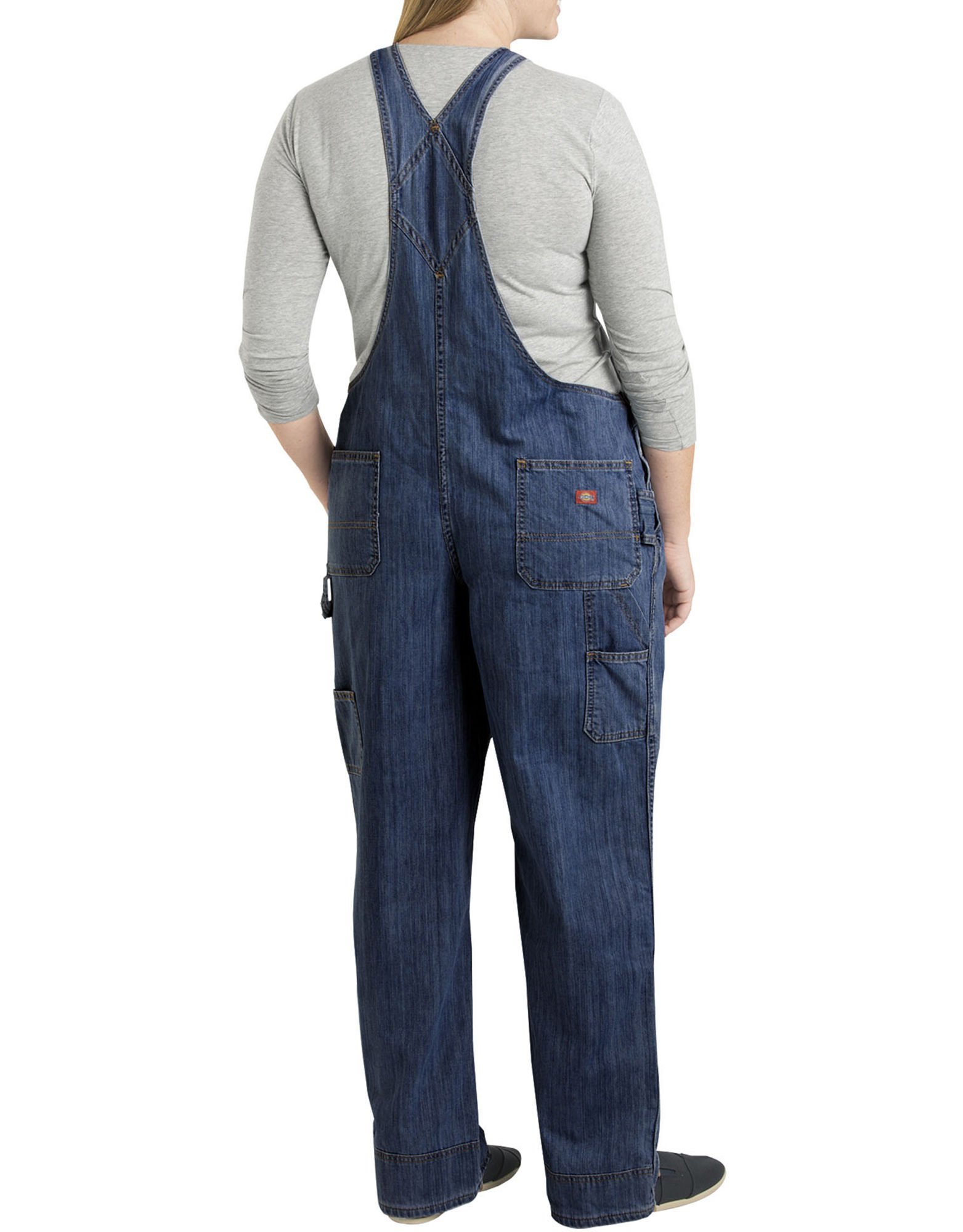 Dickies Women's Plus Size Denim Bib Overalls - Durable Workwear for Women (Sizes 16W-30W) | Perfect for Farming, Gardening & Casual Wear