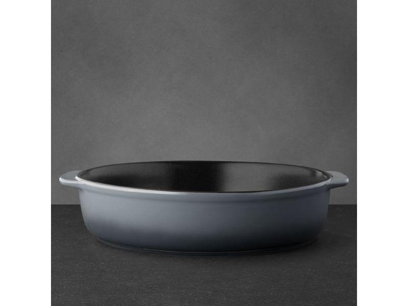 BergHOFF GEM 9.5-Inch Stoneware Round Baking Dish - 1.4 Quart Ceramic Oven Safe Casserole Pan for Lasagna, Casseroles & Desserts - Microwave & Dishwasher Safe Kitchen Bakeware