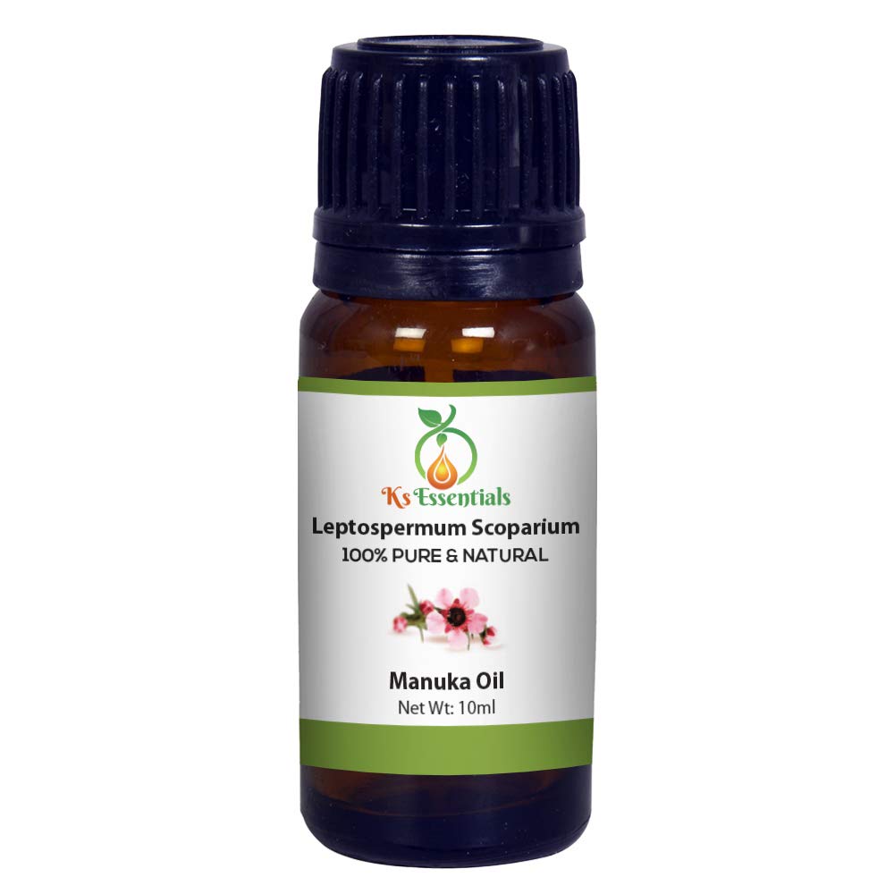 Ks Essentials 100% Pure Manuka Essential Oil (Leptospermum Scoparium) - Natural Therapeutic Grade Steam Distilled - 10ml - for Aromatherapy, Skin Care & Relaxation