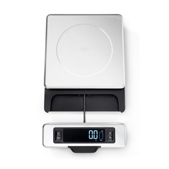 OXO 11lb Stainless Steel Digital Kitchen Scale with Pull-Out Display - Perfect for Baking, Cooking, and Meal Prep