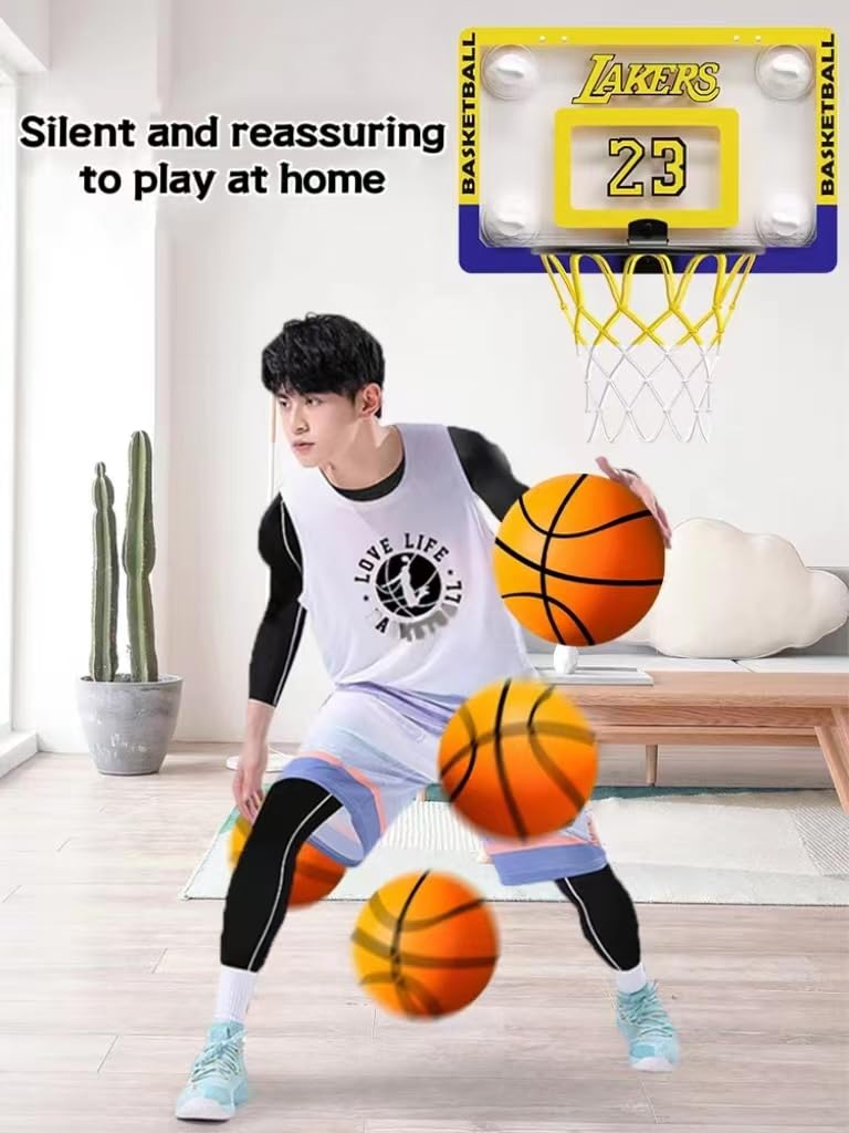 2024 Official Silent Basketball - High Density Mute Training Ball for Indoor/Outdoor Use | Size 5 (25.5