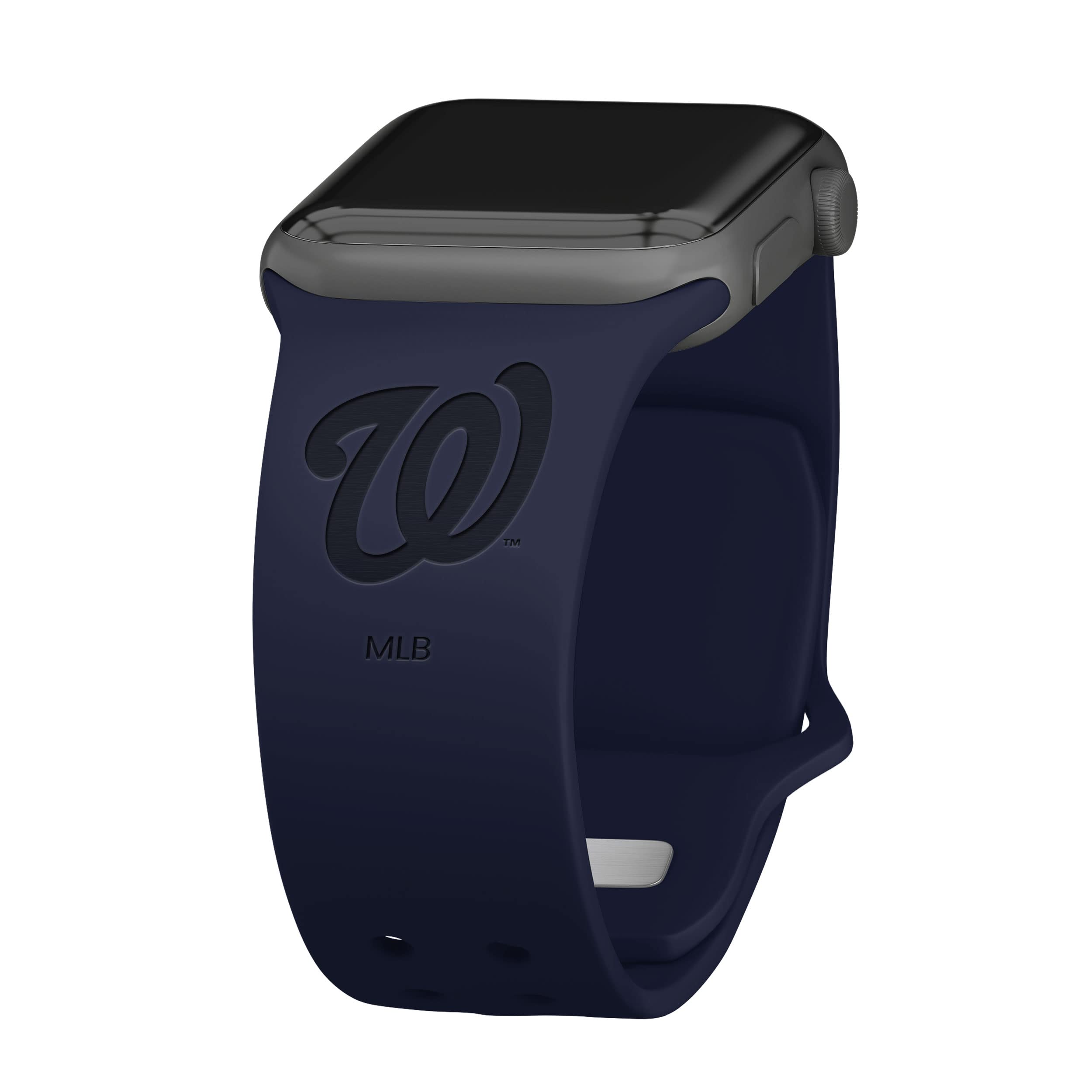 Washington Nationals Silicone Apple Watch Band 38/40/41mm Navy - Perfect for Sports & Fans