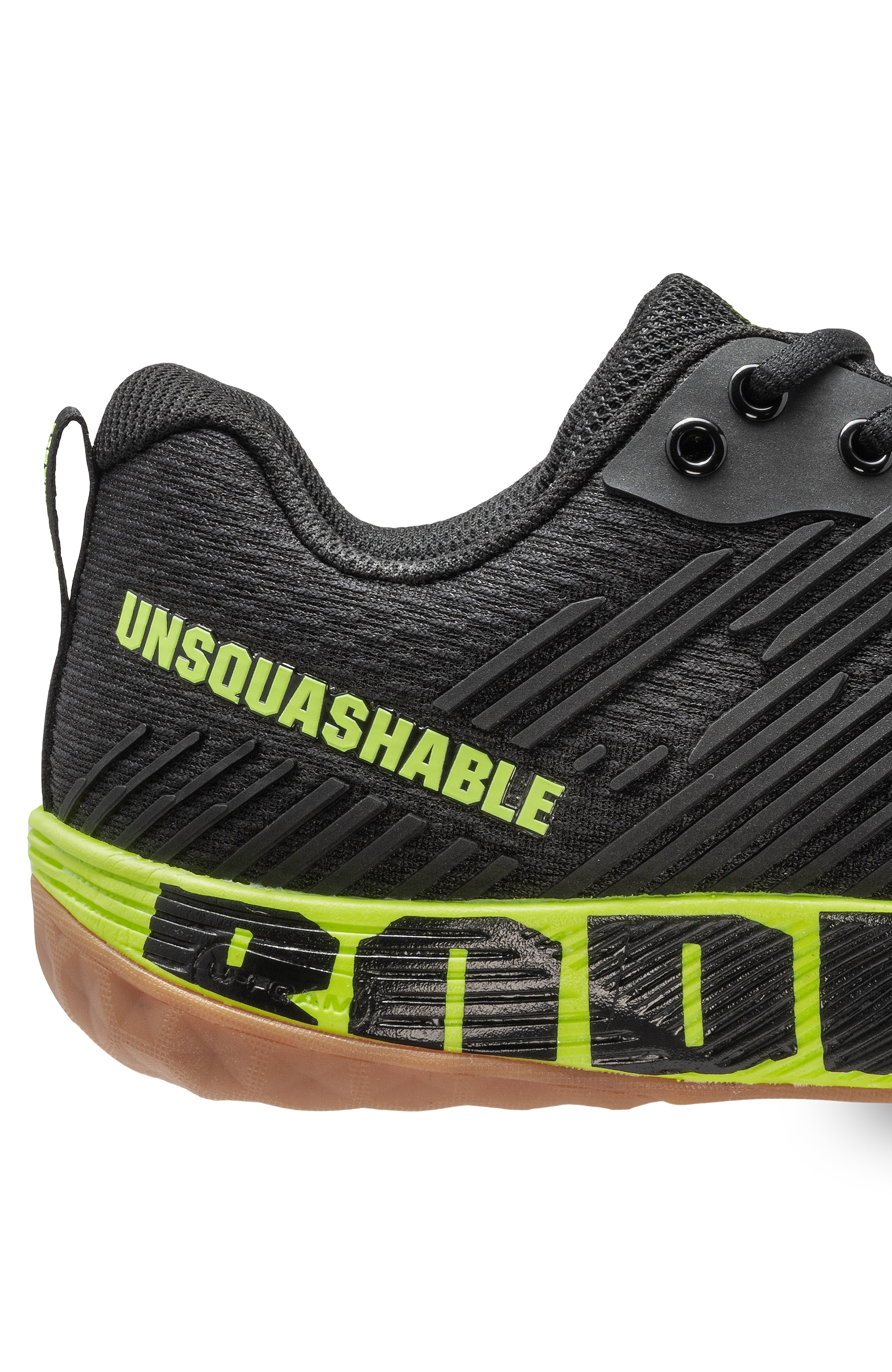 UNSQUASHABLE MIGUEL RODRÍGUEZ SPECIAL Squash Shoes for Men - Black/Yellow - Lightweight & Breathable Court Shoes for Professional Squash Players & Racquet Sports Enthusiasts
