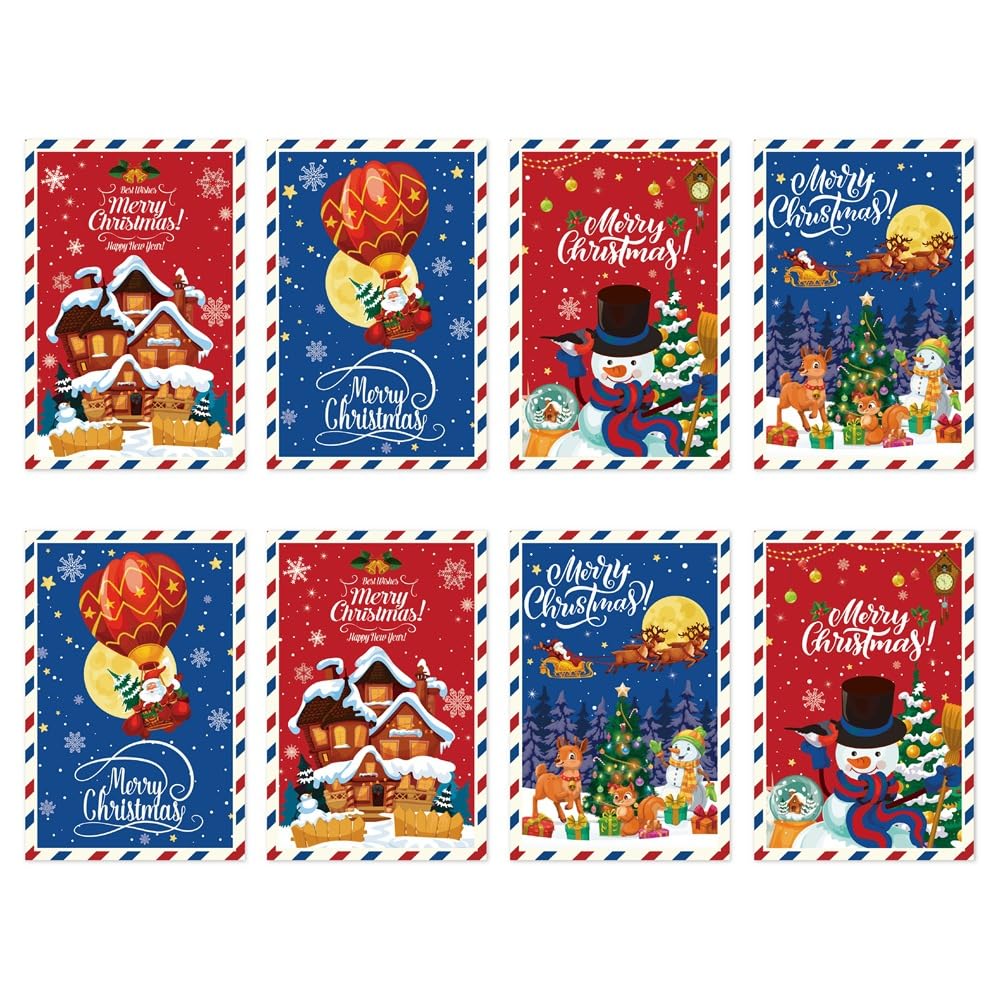 Christmas Wine Bottle Labels - Self Adhesive Holiday Stickers for Wine, Beer & Water Bottles - Perfect for Christmas Party Decorations & Gift Wrapping (Set of 50) - Great for Holiday Parties, DIY Gifts & Festive Home Decor