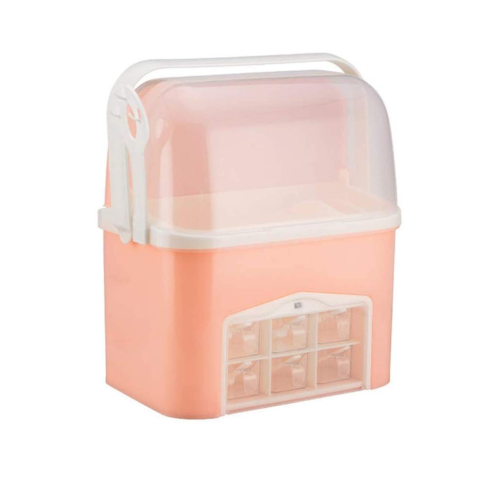 JYCCH Kitchen Shelf - Spice Rack Organizer with Storage Containers for Seasonings & Condiments | Space-Saving Pink Pantry Organizer for Kitchen Countertops & Cabinets | Perfect for Home, Restaurant & Office Use