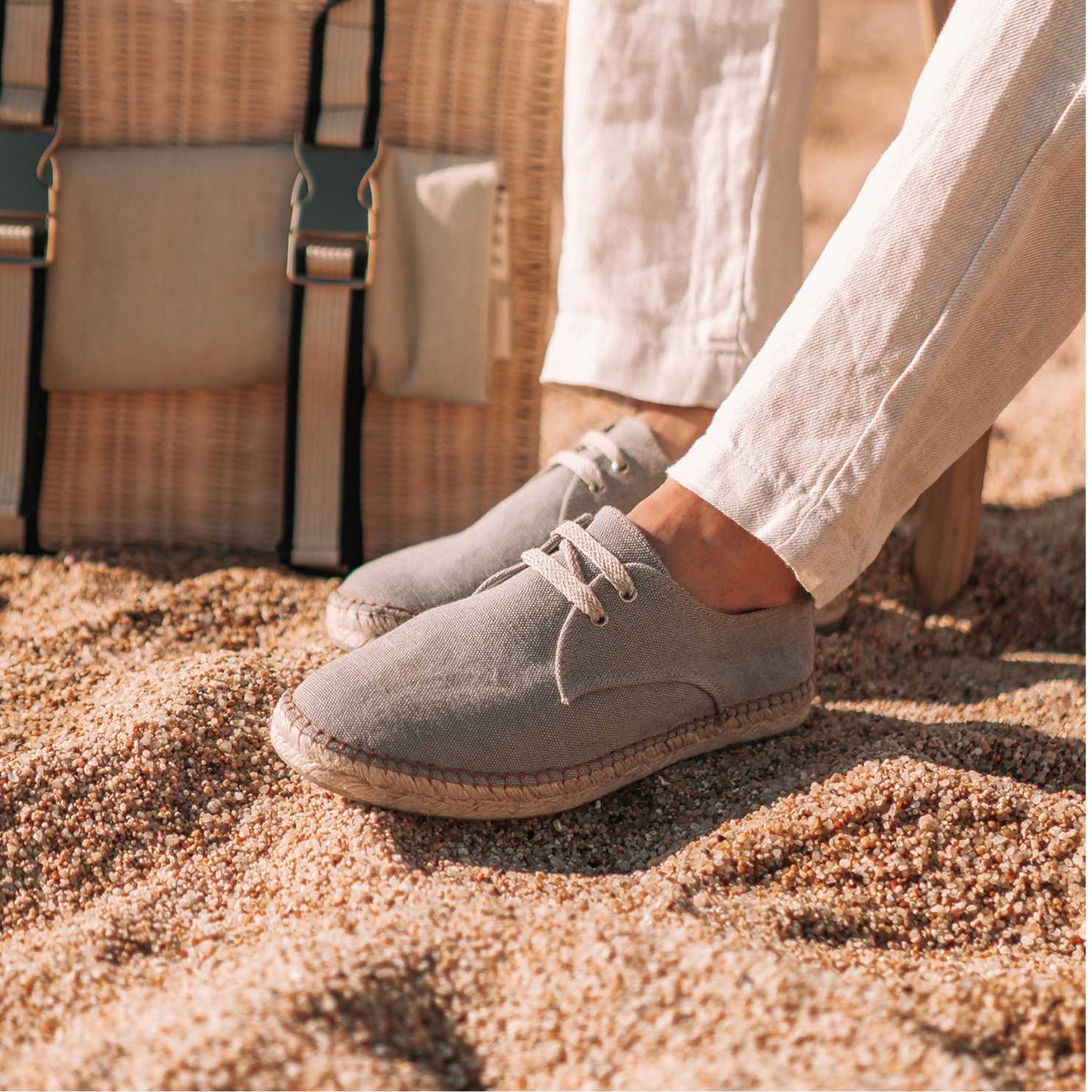 Men's Basic Canvas Espadrilles - Comfortable Slip-On Summer Shoes for Casual Wear, Beach & Outdoor Activities