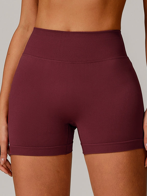 ZASUWA Women's Sexy Deep V Back Scrunch Butt Lifting Shorts - High Waisted Workout & Yoga Shorts for Women, Perfect for Gym, Running, and Lounge Wear